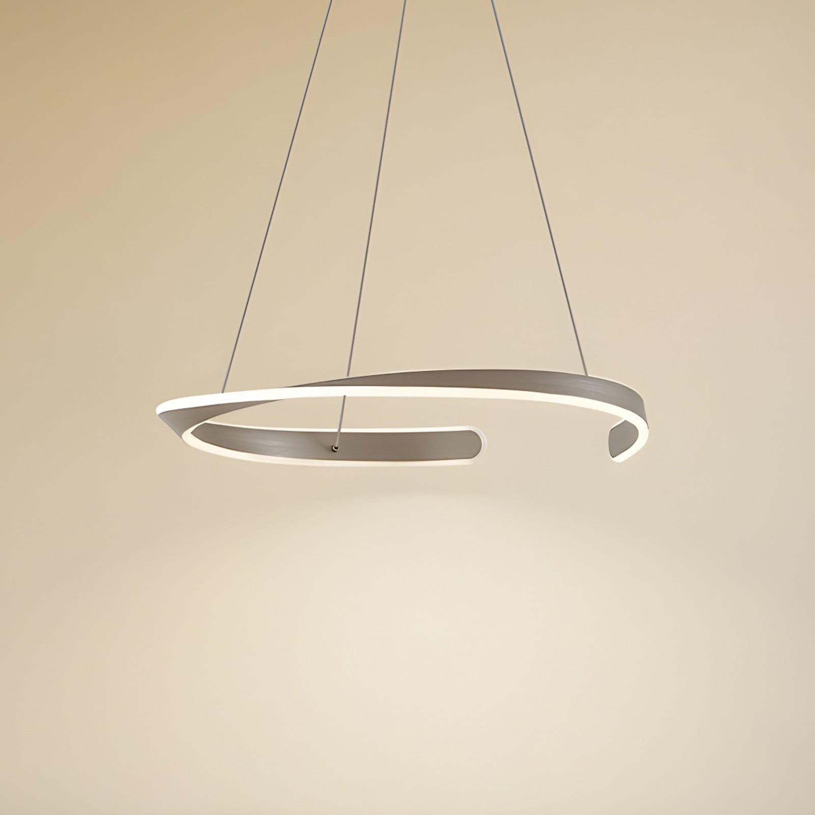Eloura LED-riippuvalaisin metalli CCT Ø 58 cm hopea