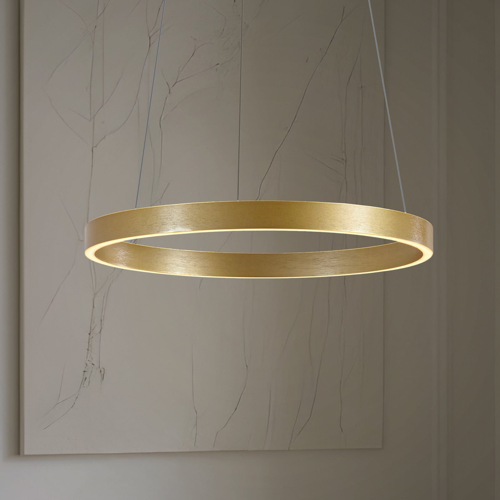 Yonam LED-riippuvalaisin Ø 60 cm 1-lamppuinen kultainen CCT