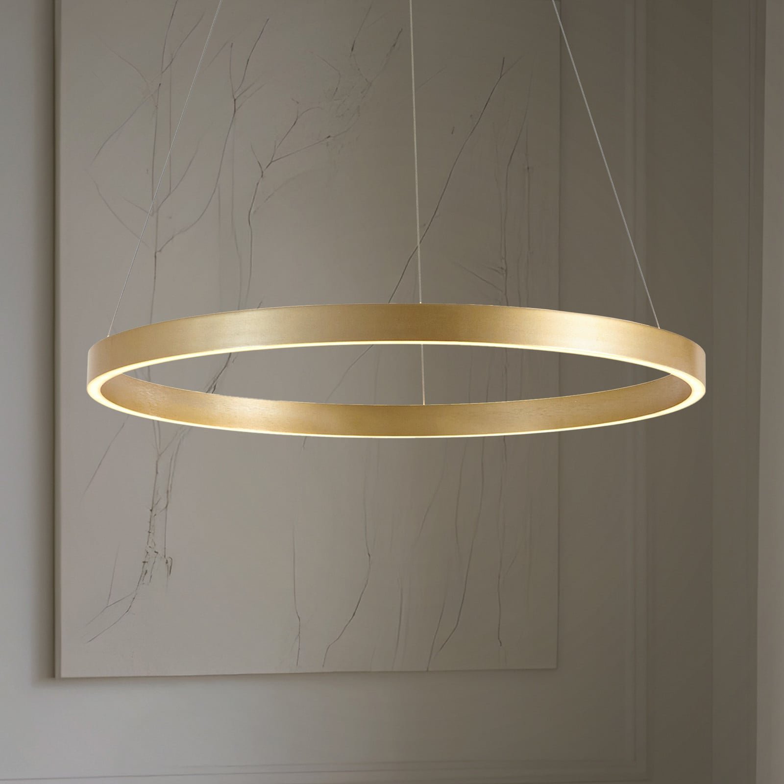 Yonam LED-riippuvalaisin Ø 80 cm 1-lamppuinen kultainen CCT