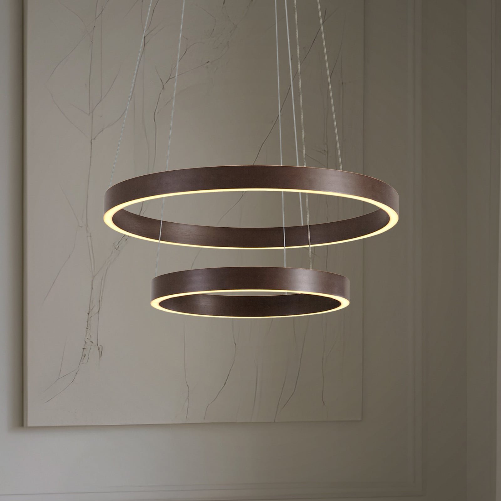 Yonam LED-riippuvalaisin ruskea Ø 60 cm CCT