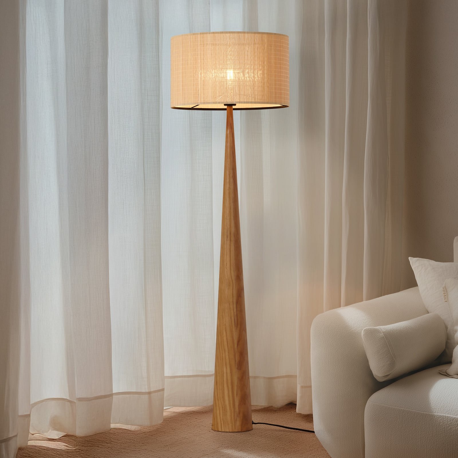 Fabrena-maavalaisin luonnonväri bambu korkeus 138 cm
