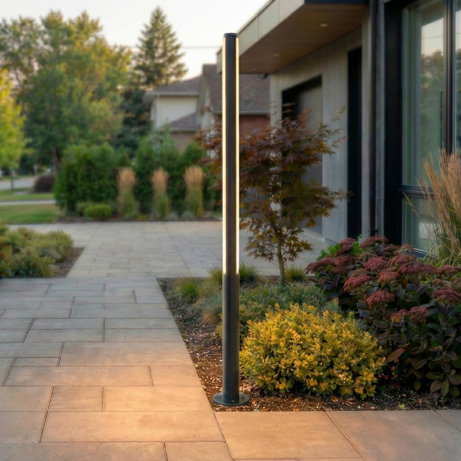 Lynel LED-ulkovalaisin IP54 antrasiitti korkeus 200 cm alumiini