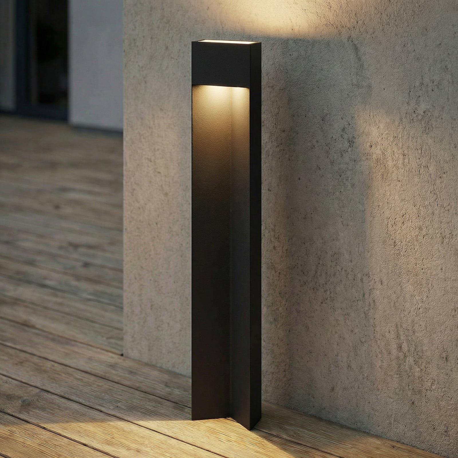 Kaholo LED-pylväsvalaisin alumiini IP44 musta 90 cm – Lucande