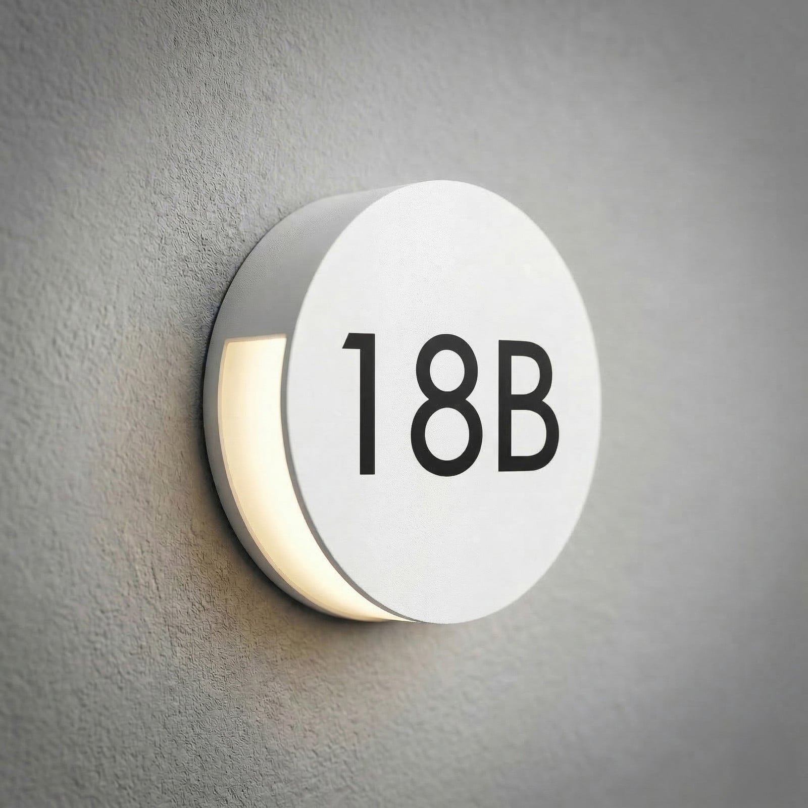Advero LED-ulkoseinälamppu IP44 CCT talonumero vaaleanharmaa