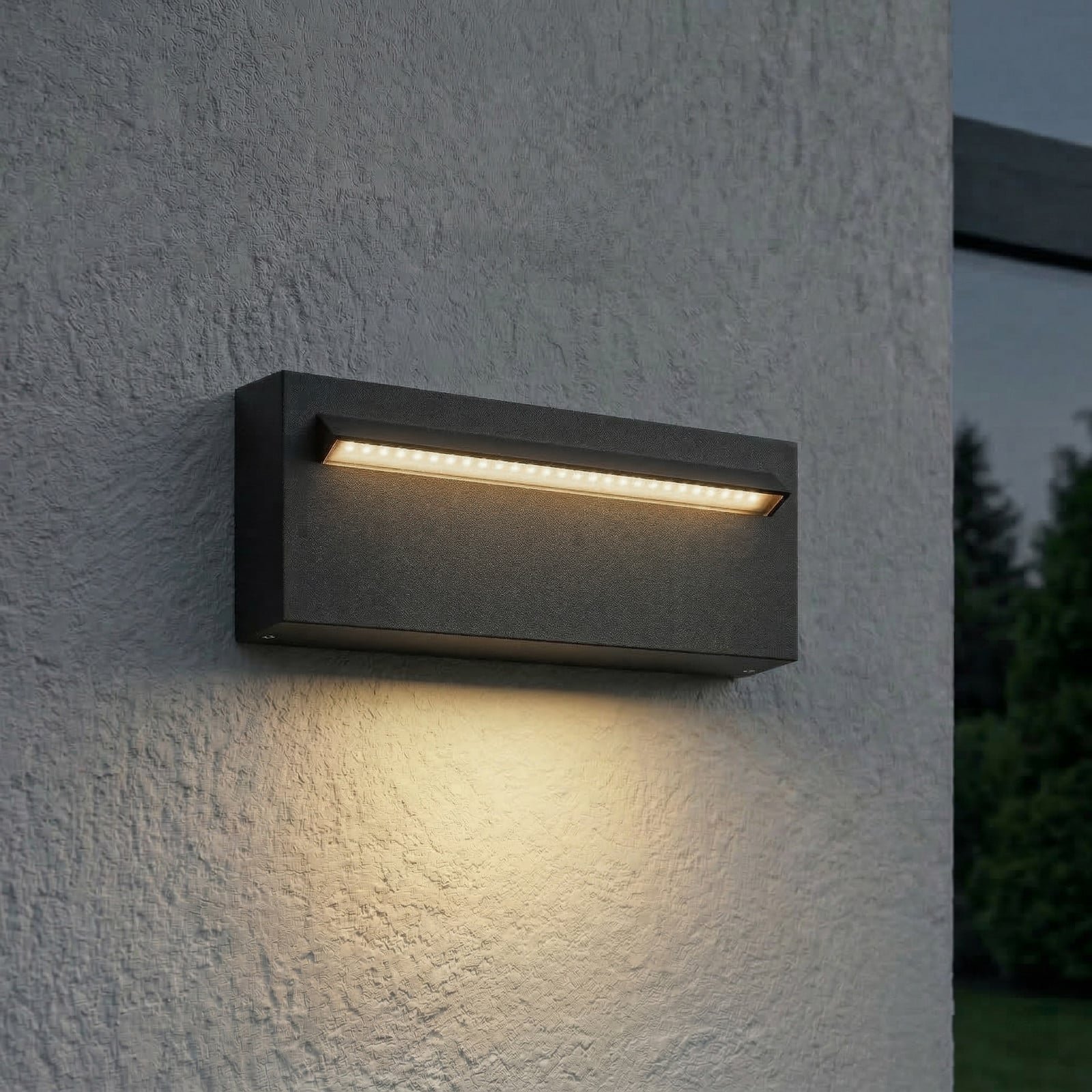 Joril LED-ulkoseinävalaisin musta 25 cm alumiini IP65