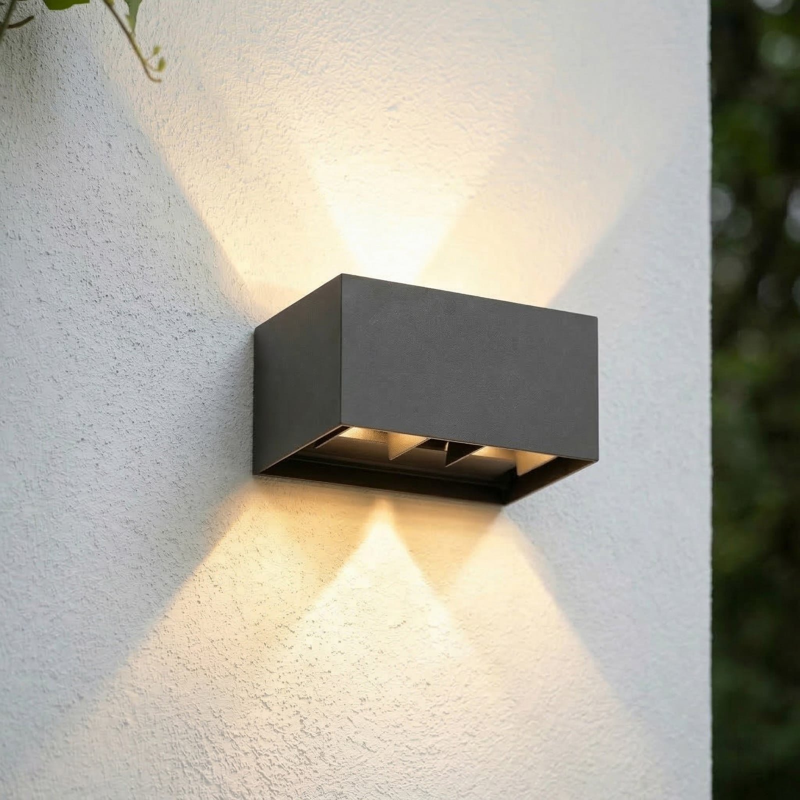 Nivar LED-ulkoseinälamppu musta 4-lamppuinen 20 cm IP54
