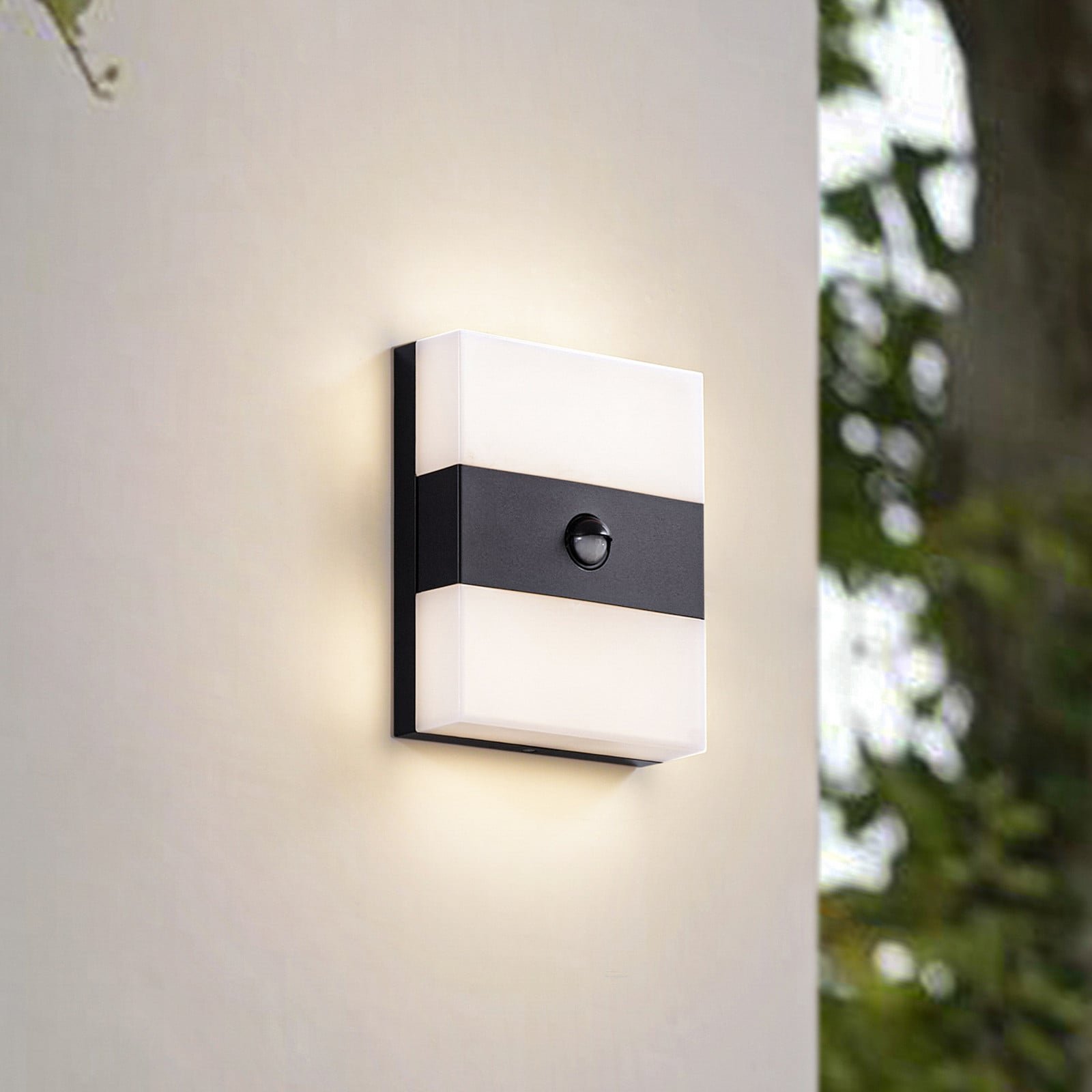 Teekon LED-ulkoseinävalaisin anturi IP44 antrasiitti