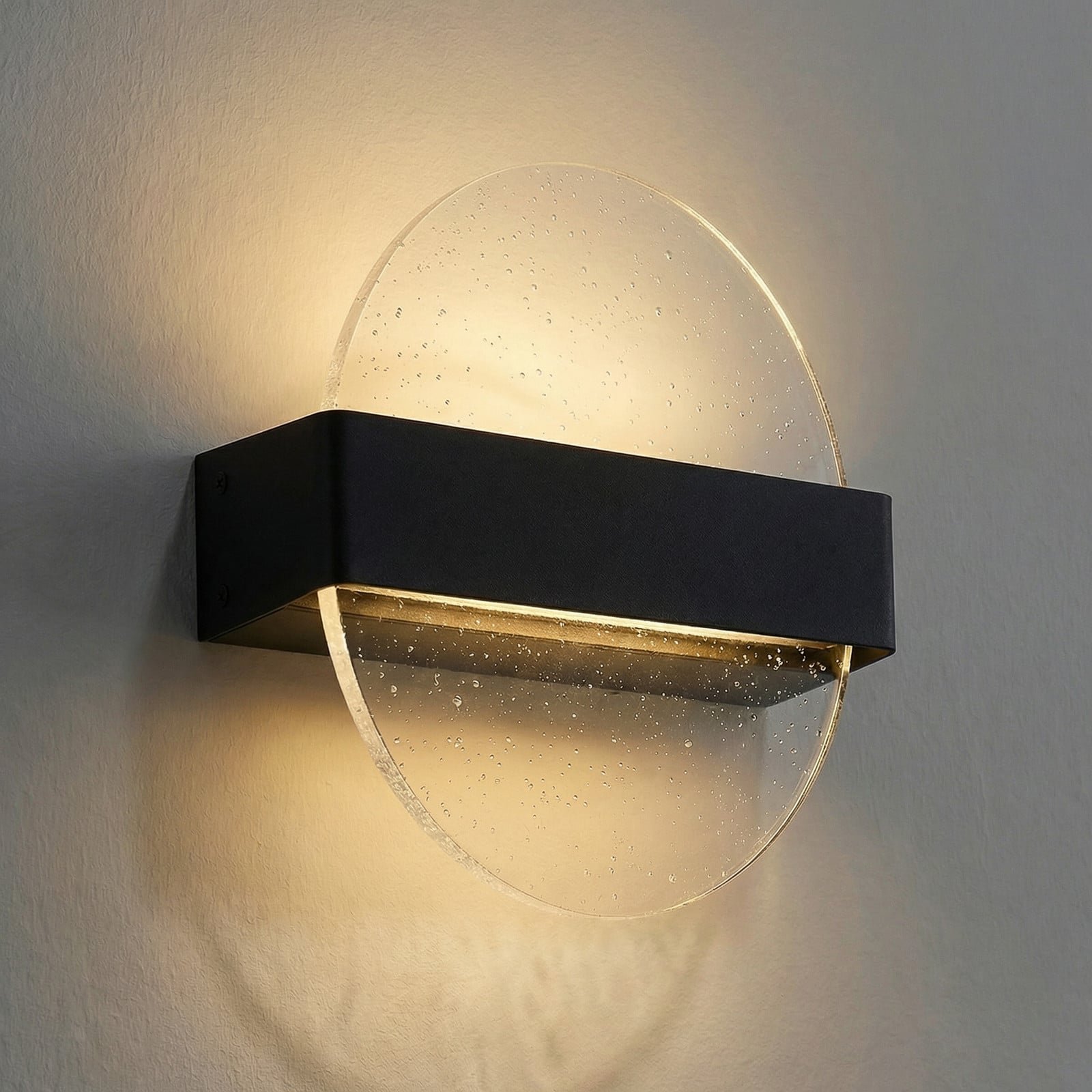 Narkelo LED-seinävalaisin musta/kirkas CCT IP44