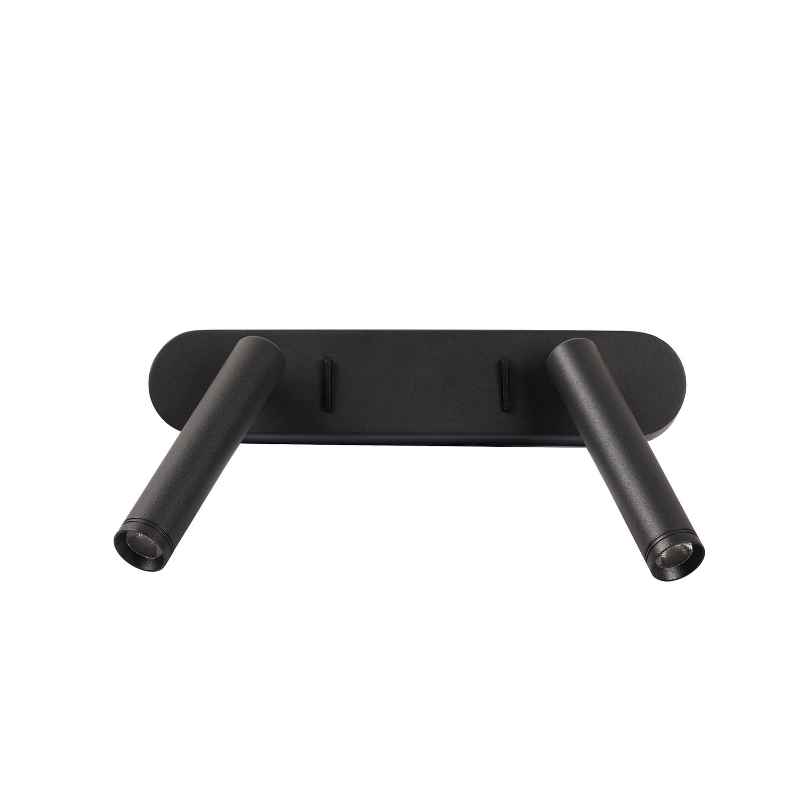 Point LED-seinävalaisin musta leveys 25 cm 2-lamppuinen