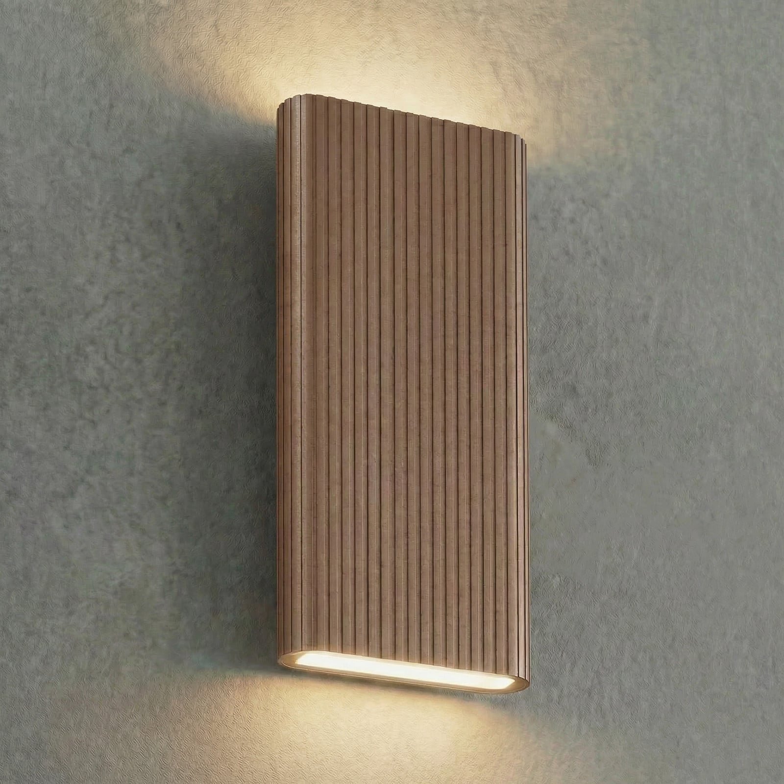 Raija LED-ulkoseinälamppu tummanruskea 40 cm CCT – Lucande