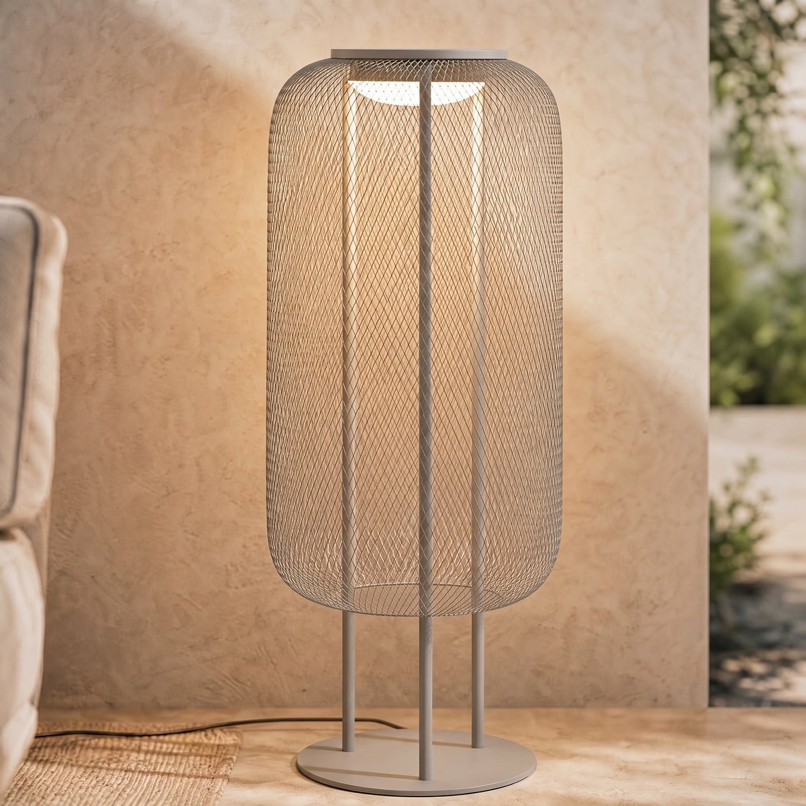 Korvyn LED-lattiavalaisin kiviharmaa korkeus 80 cm IP44