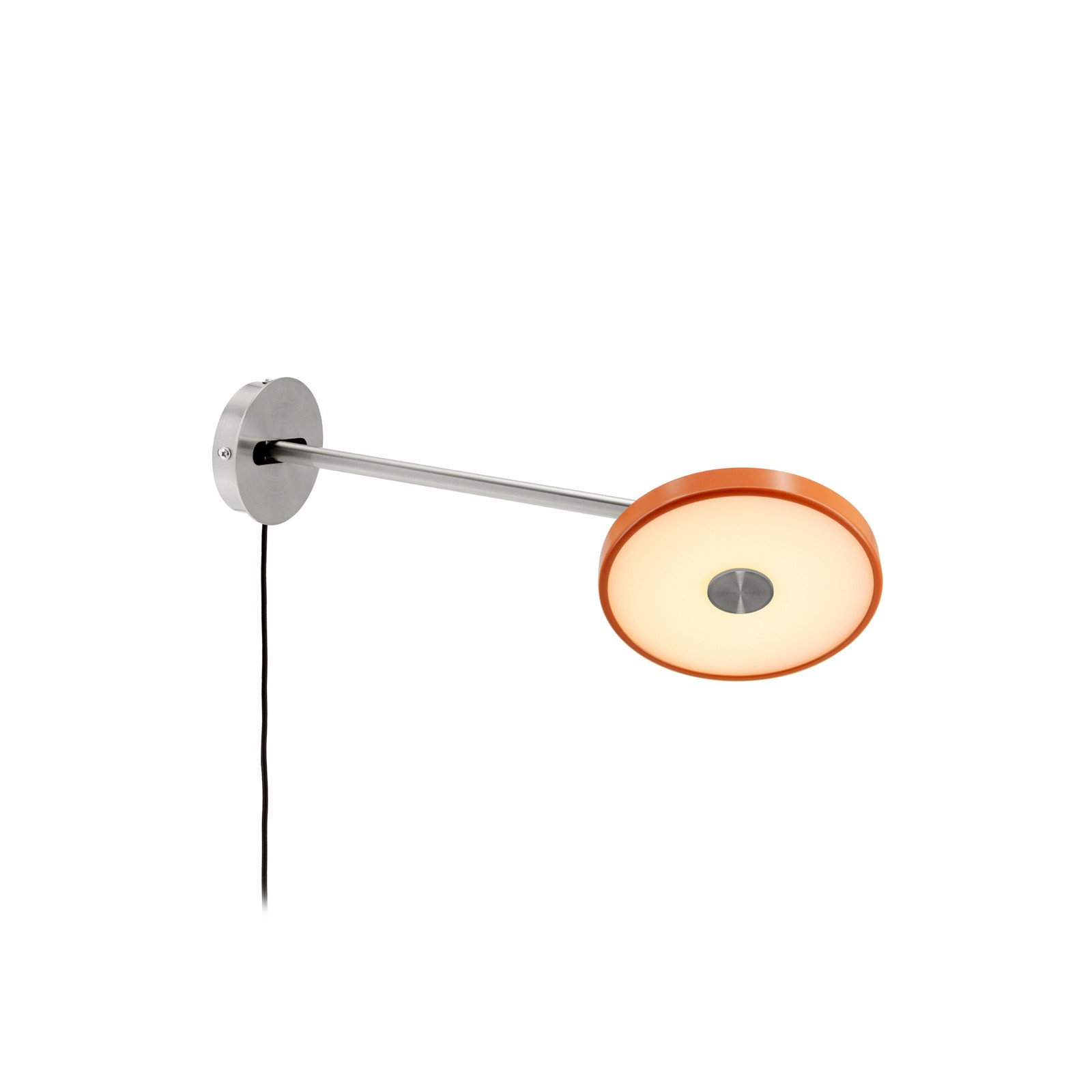 Asteria Long LED-seinävalaisin oranssi teräs pistokkeella