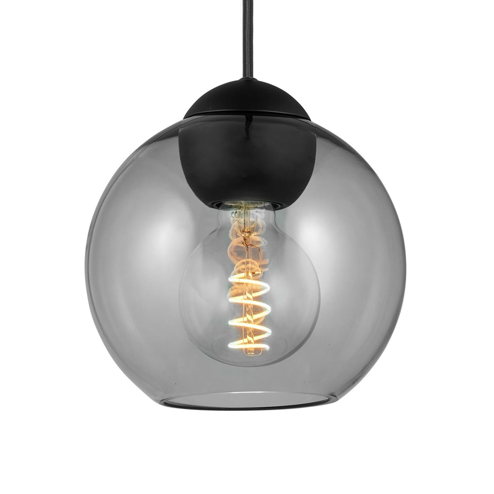 BUBBLES-riippuvalo savuharmaa Ø 18 cm lasi E27