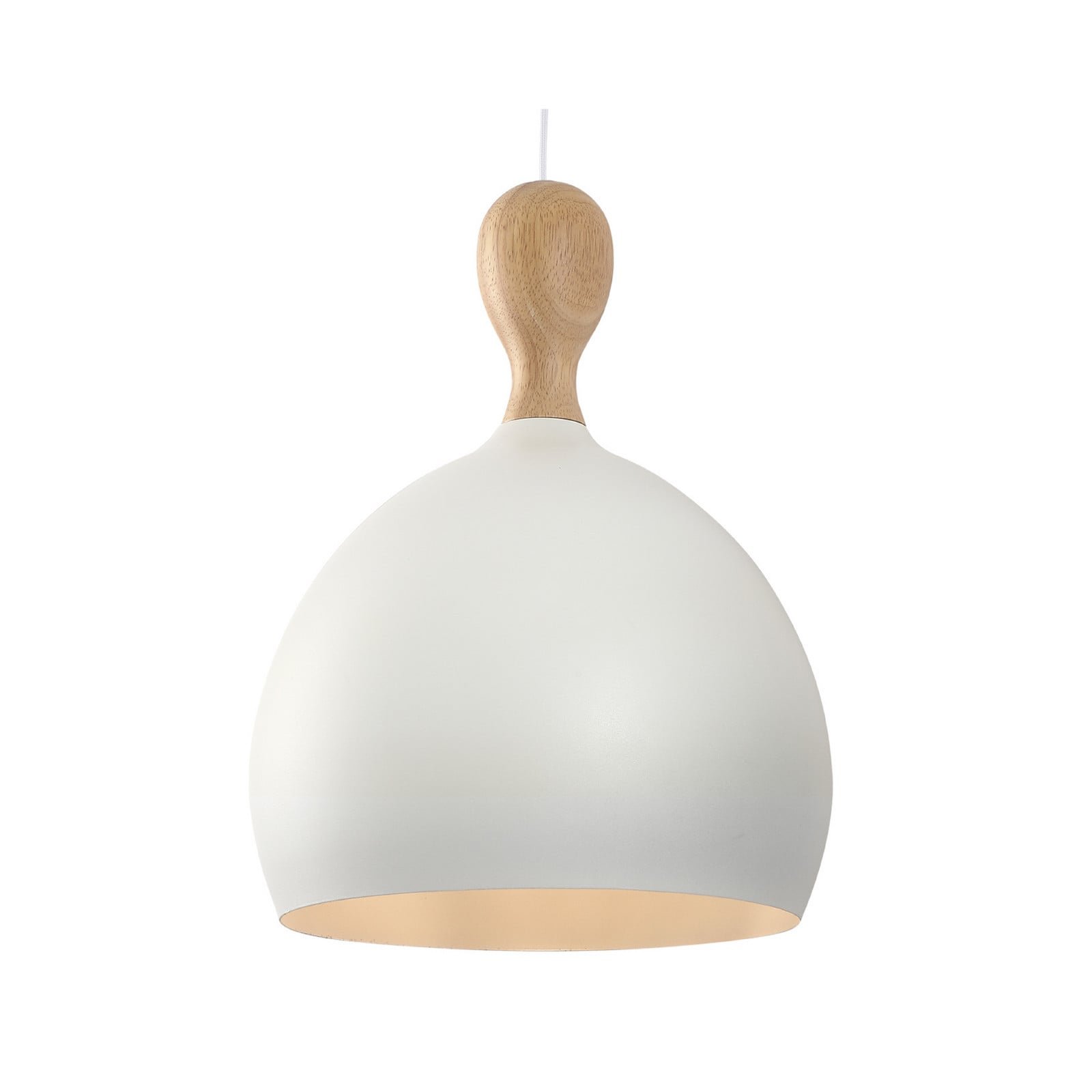 Dueodde-riippuvalo valkoinen halkaisija 39 cm metallia E27