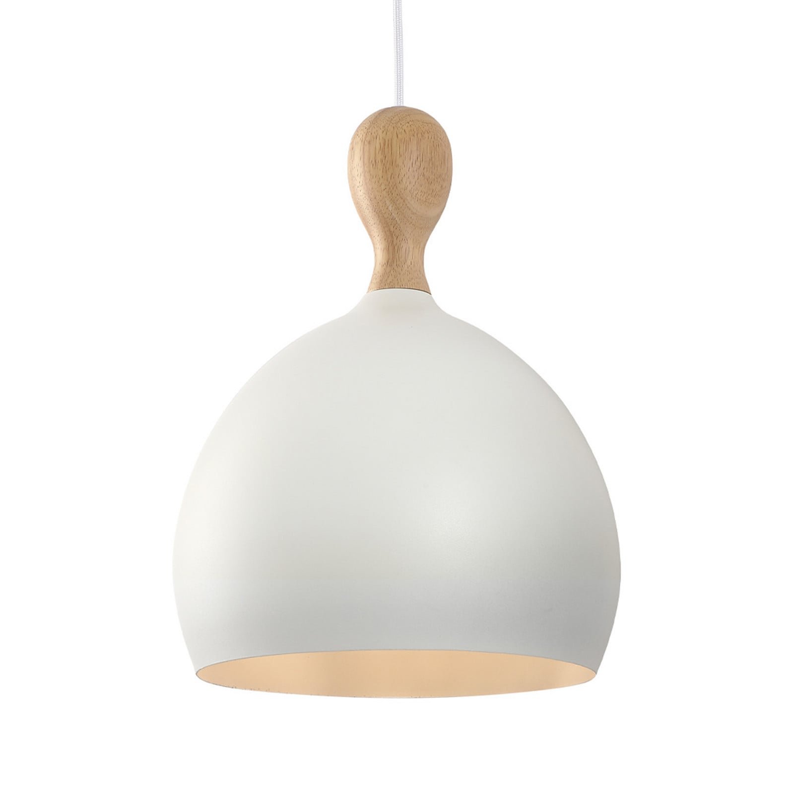 Dueodde-riippuvalo valkoinen halkaisija 24 cm metallia E27
