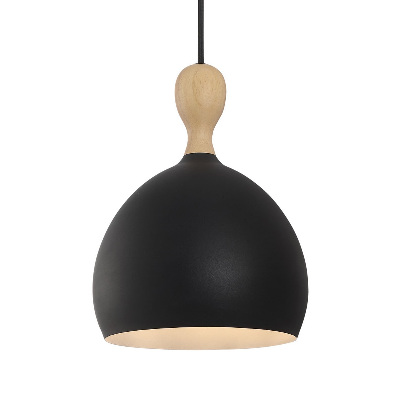 Dueodde-riippuvalo musta halkaisija 18 cm metallia E27