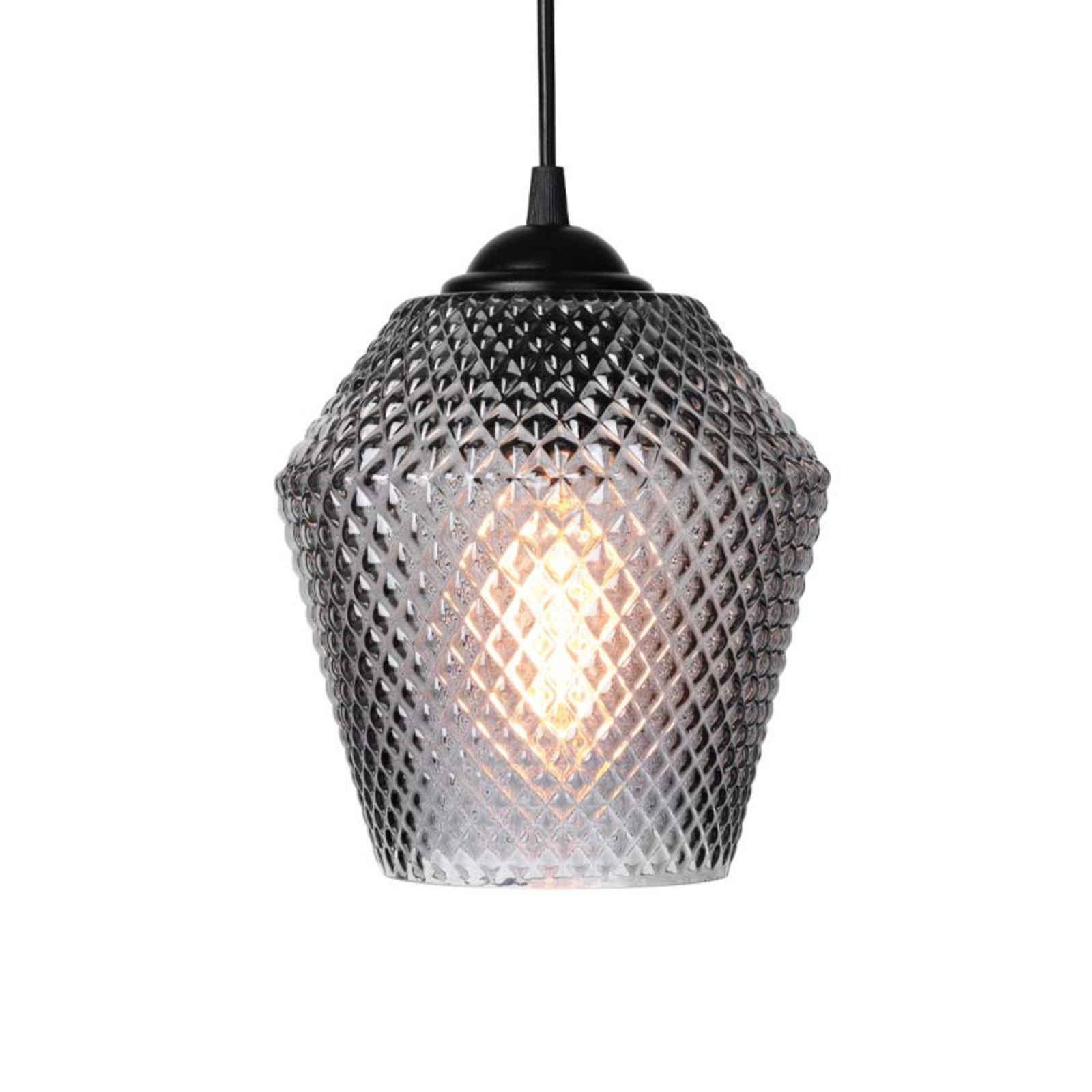 NOBB-riippuvalo savuharmaa Ø 17 cm lasi E27