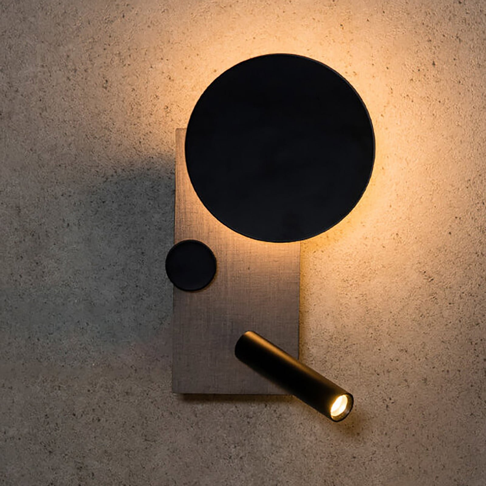 Klee LED-seinävalaisin harmaa vasen malli 2-lamppuinen FARO BARCELONA