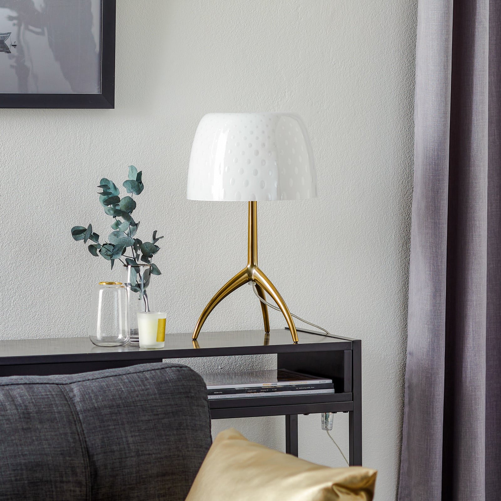 Lumiere 30 pöytälamppu 45 cm kuplalasi himmennettävä