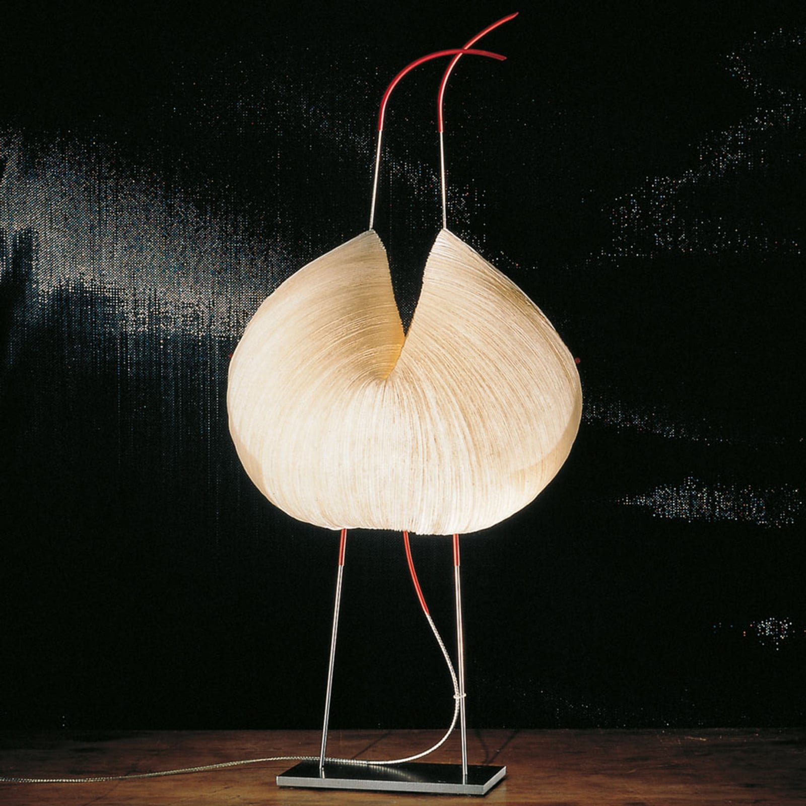 Poul Poul LED-pöytälamppu beige korkeus 70 cm