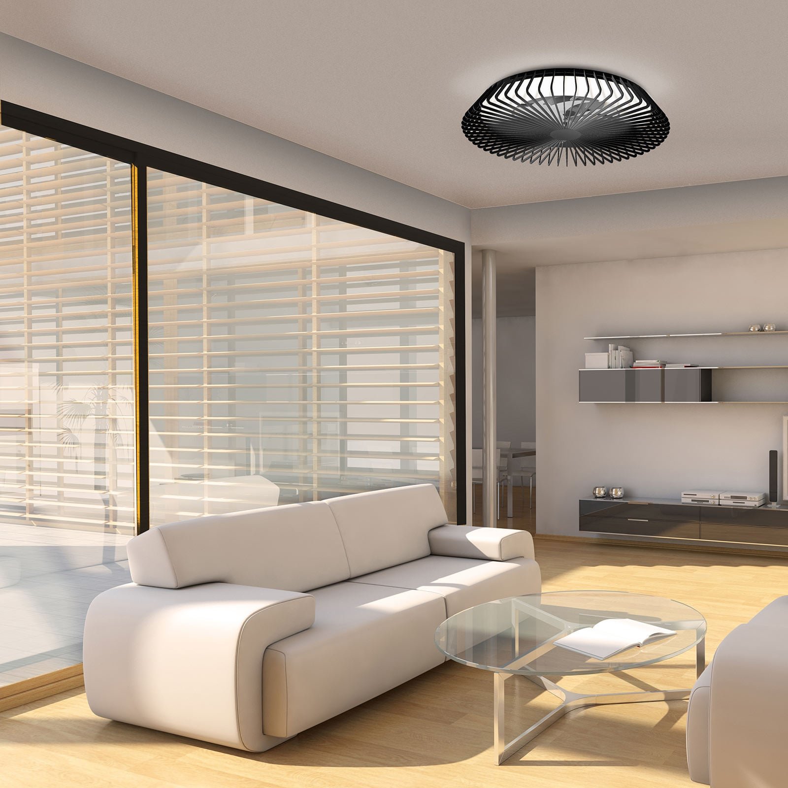 Himalaya-älykäs LED-kattotuuletin musta hiljainen – Mantra Mantra Iluminación