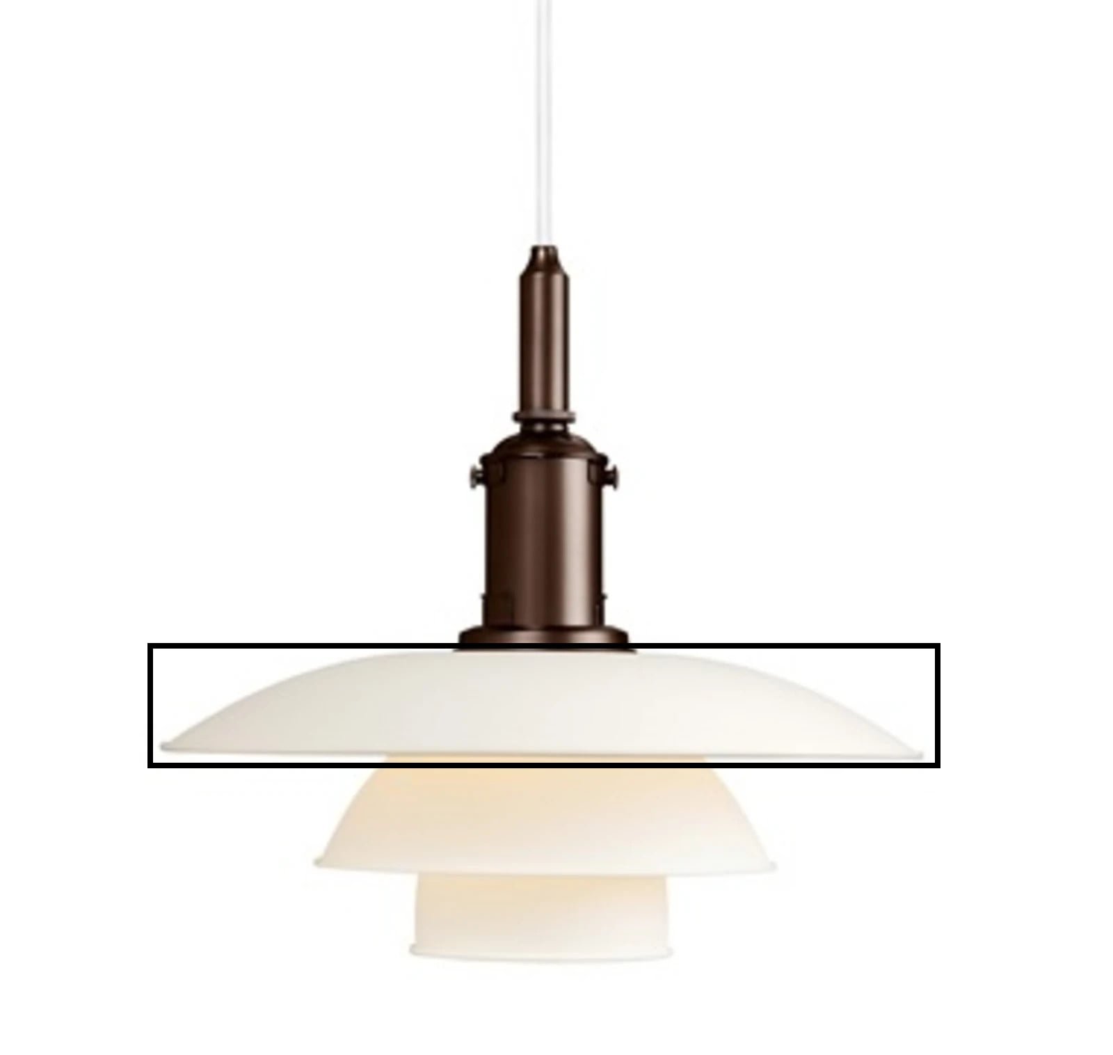 PH 3½-3 Ylävarjostin Valkoinen