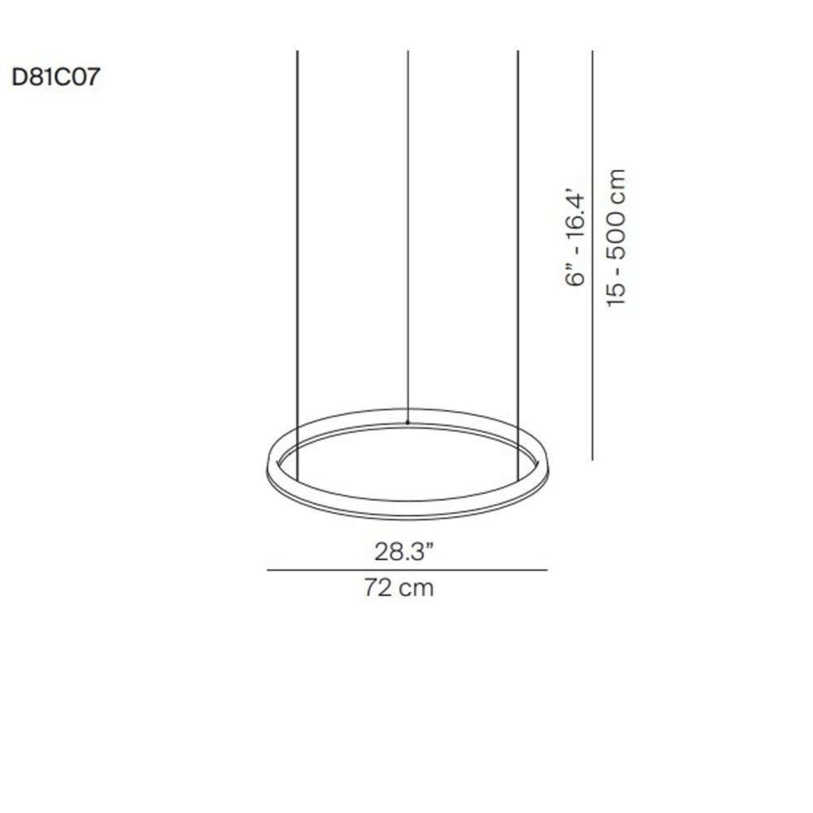 Compendium Circle LED Riippuvalaisin Ø72 Brass