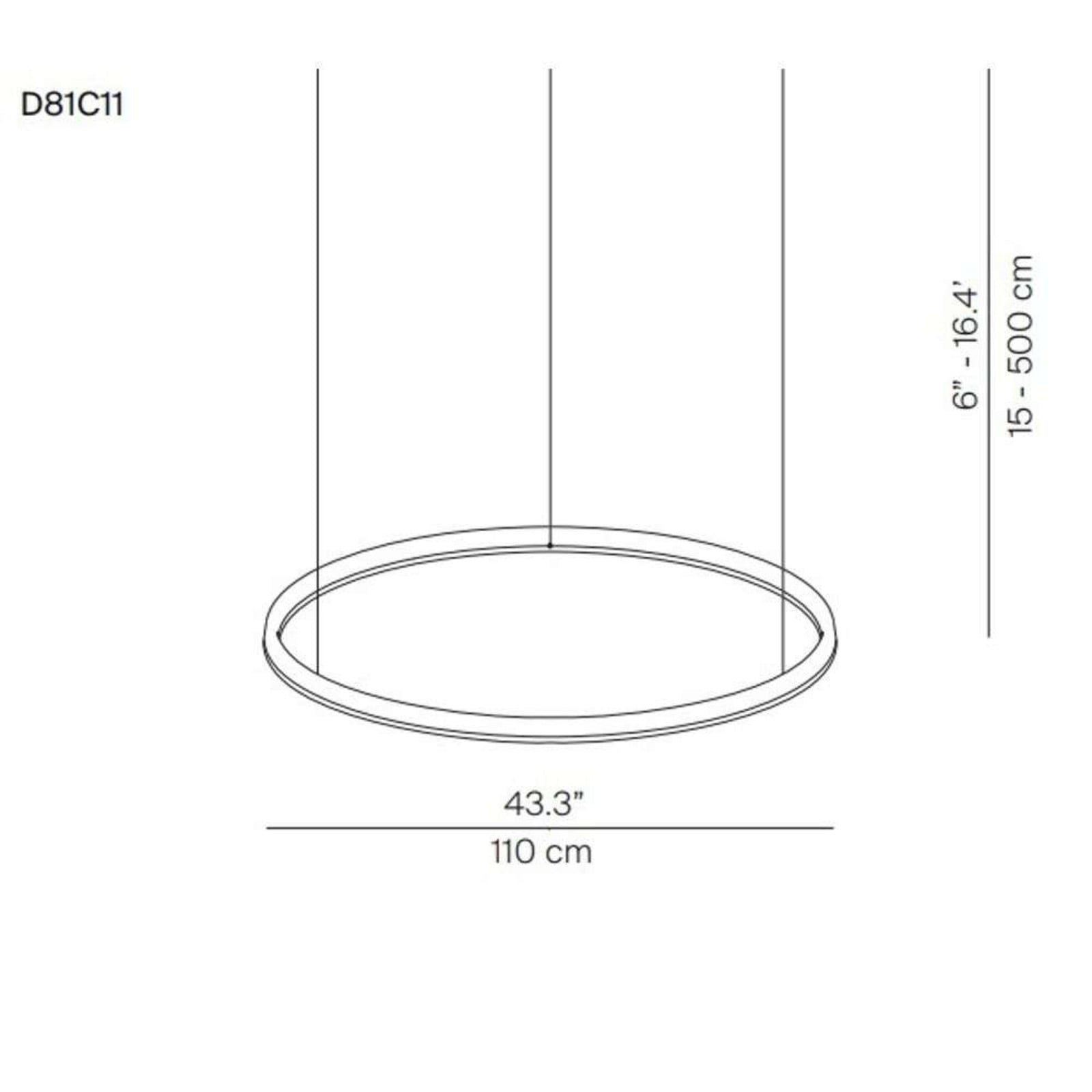 Compendium Circle LED Riippuvalaisin Ø110 Brass