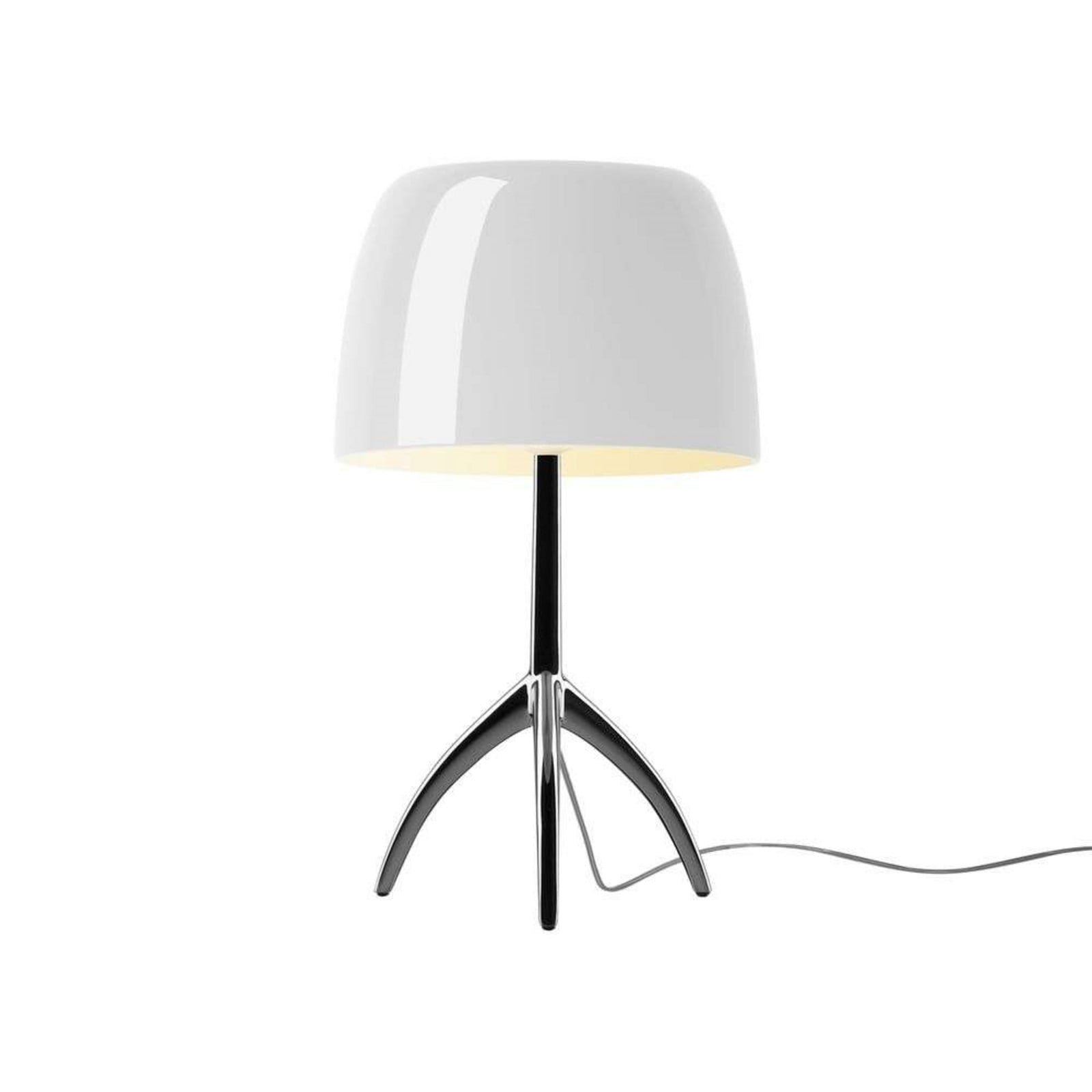 Lumiere Grande pöytävalaisin kromi/valkoinen 45 cm