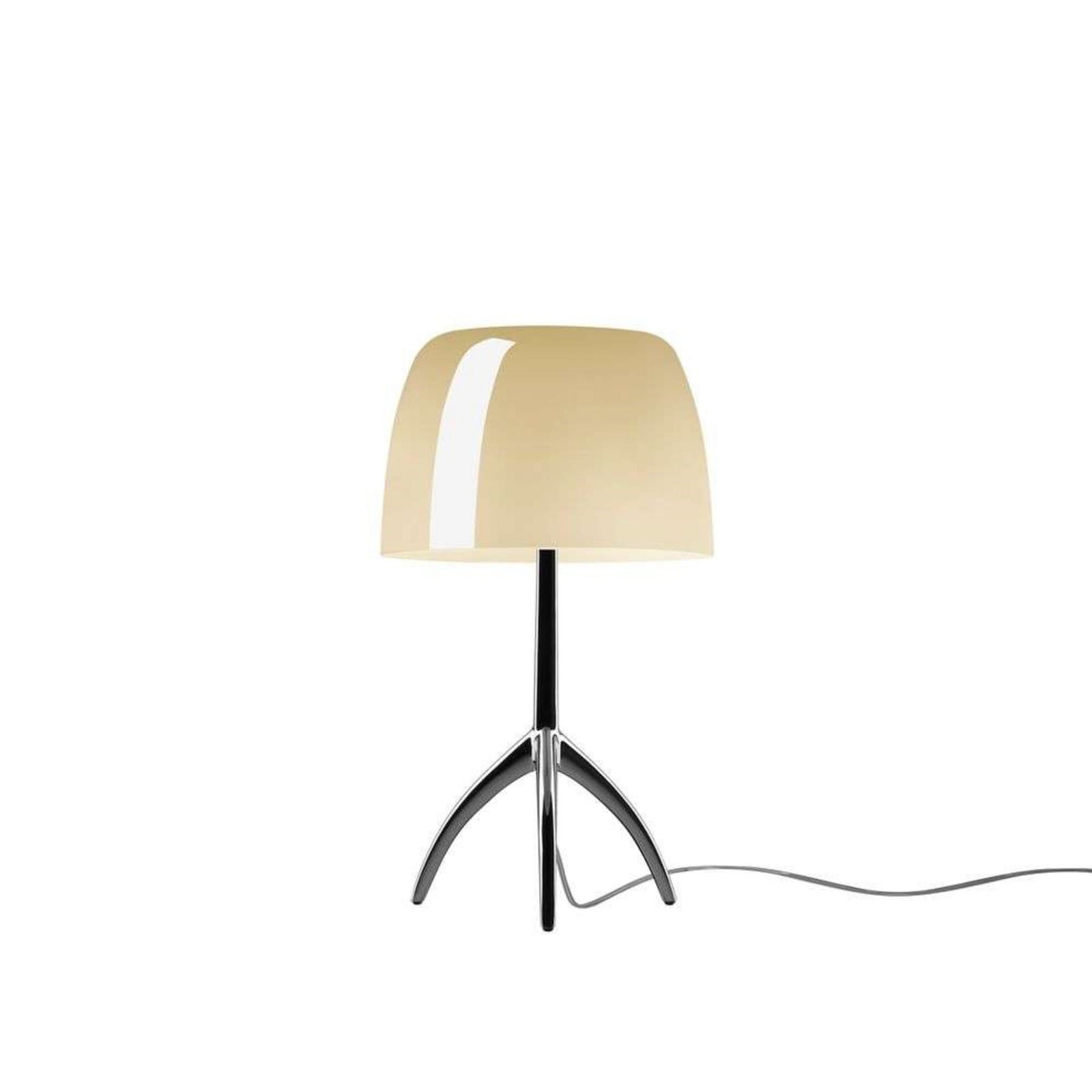Lumiere Piccola pöytävalaisin kromi/beige 35 cm