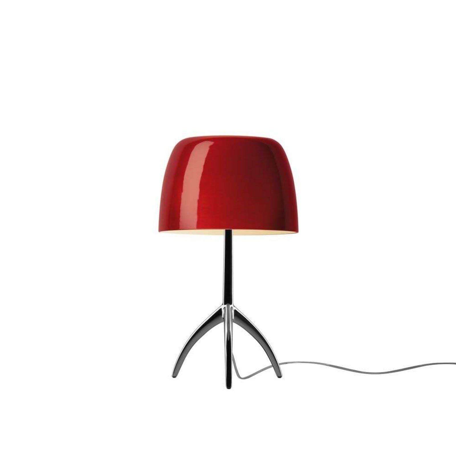 Lumiere Piccola pöytälamppu kromi/punainen 35 cm