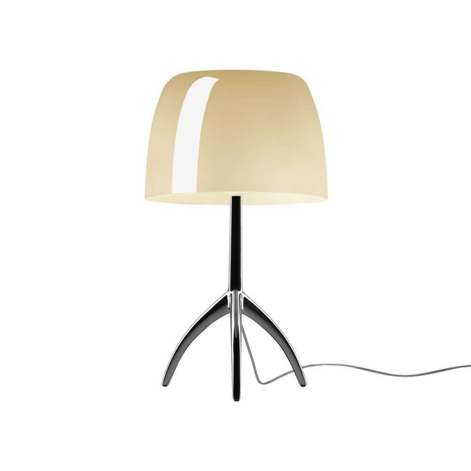Lumiere Grande pöytälamppu kromi/beige 45 cm