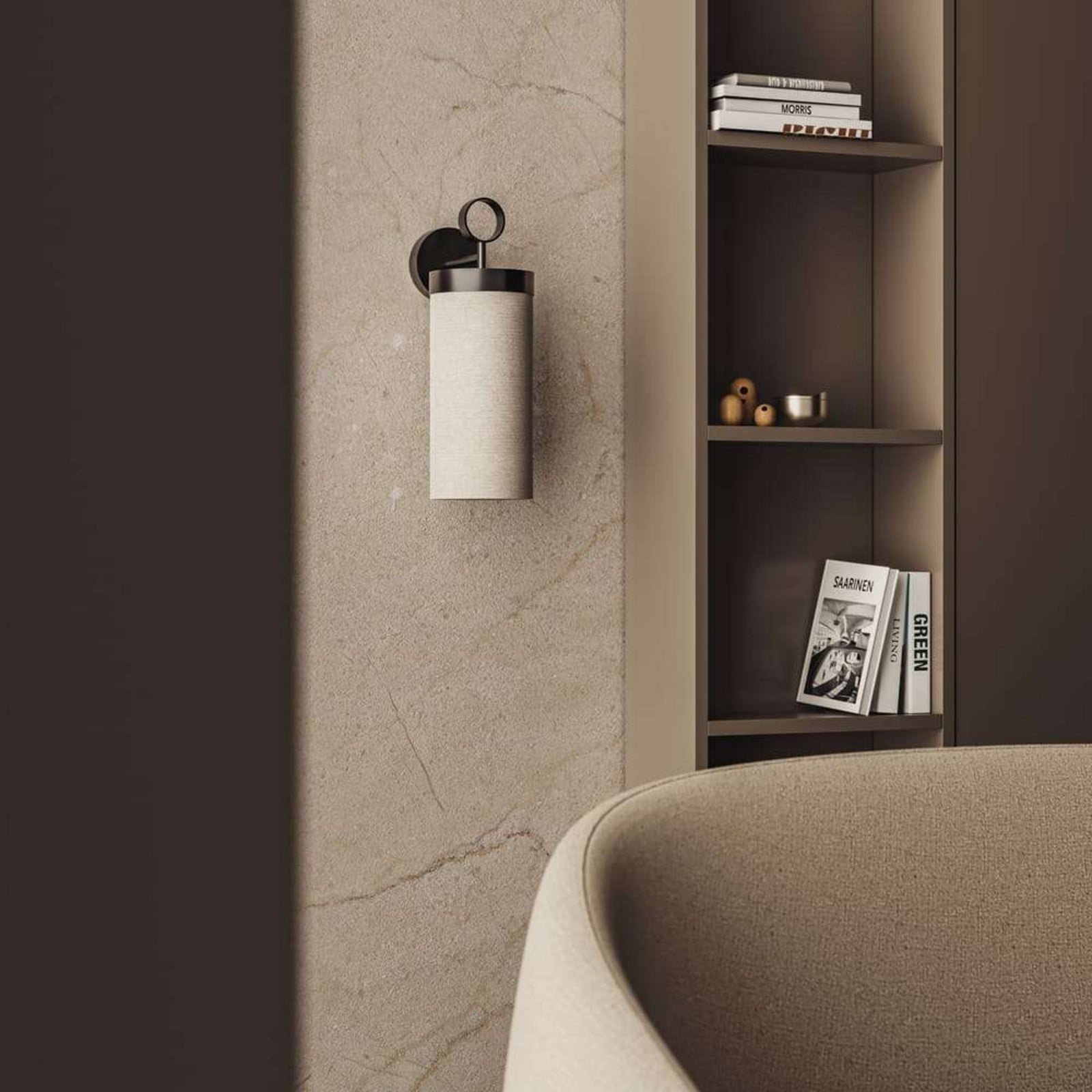 Nooi Seinävalaisin Cream/Matt Black