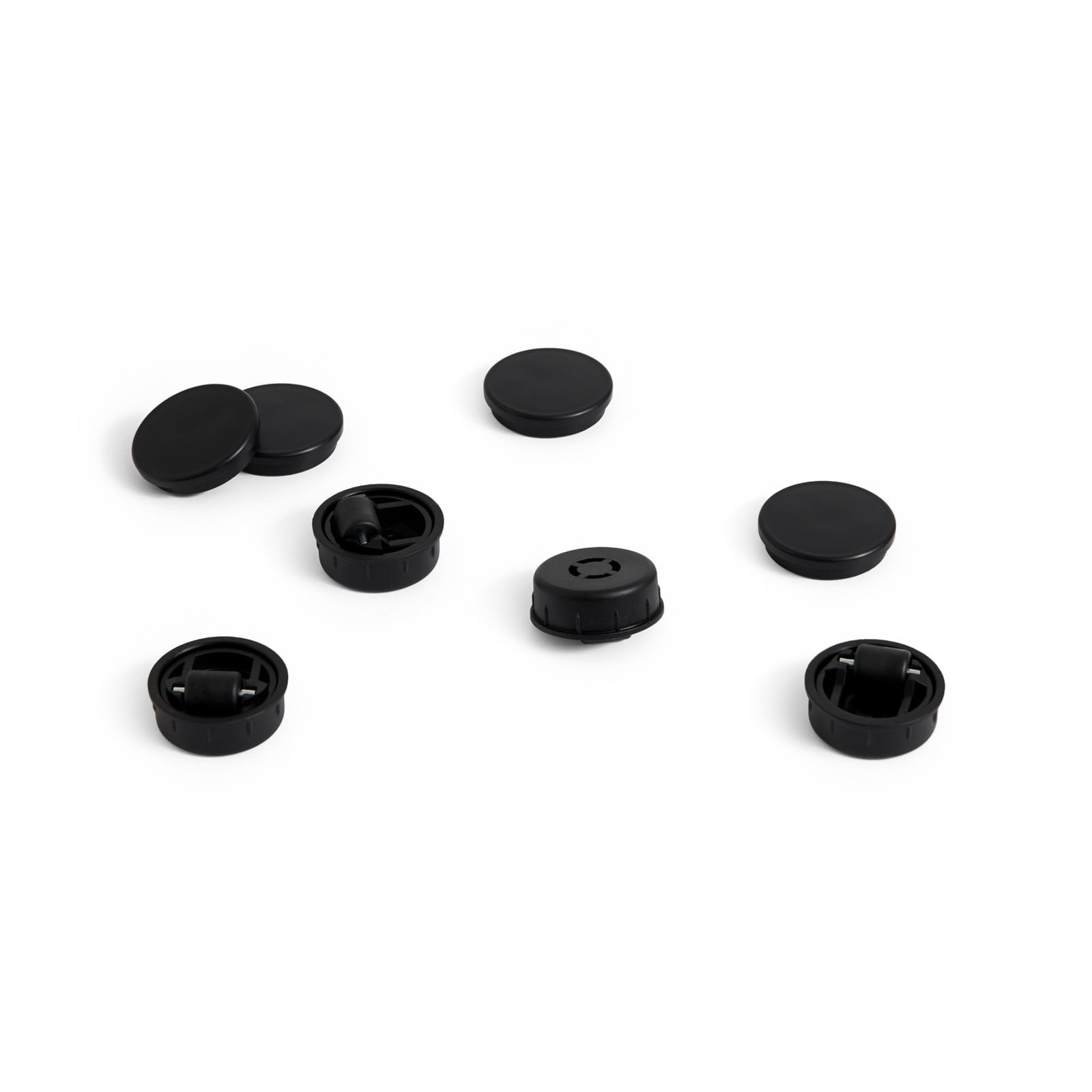 Feet and castors for Facet Cabinet Set of 4