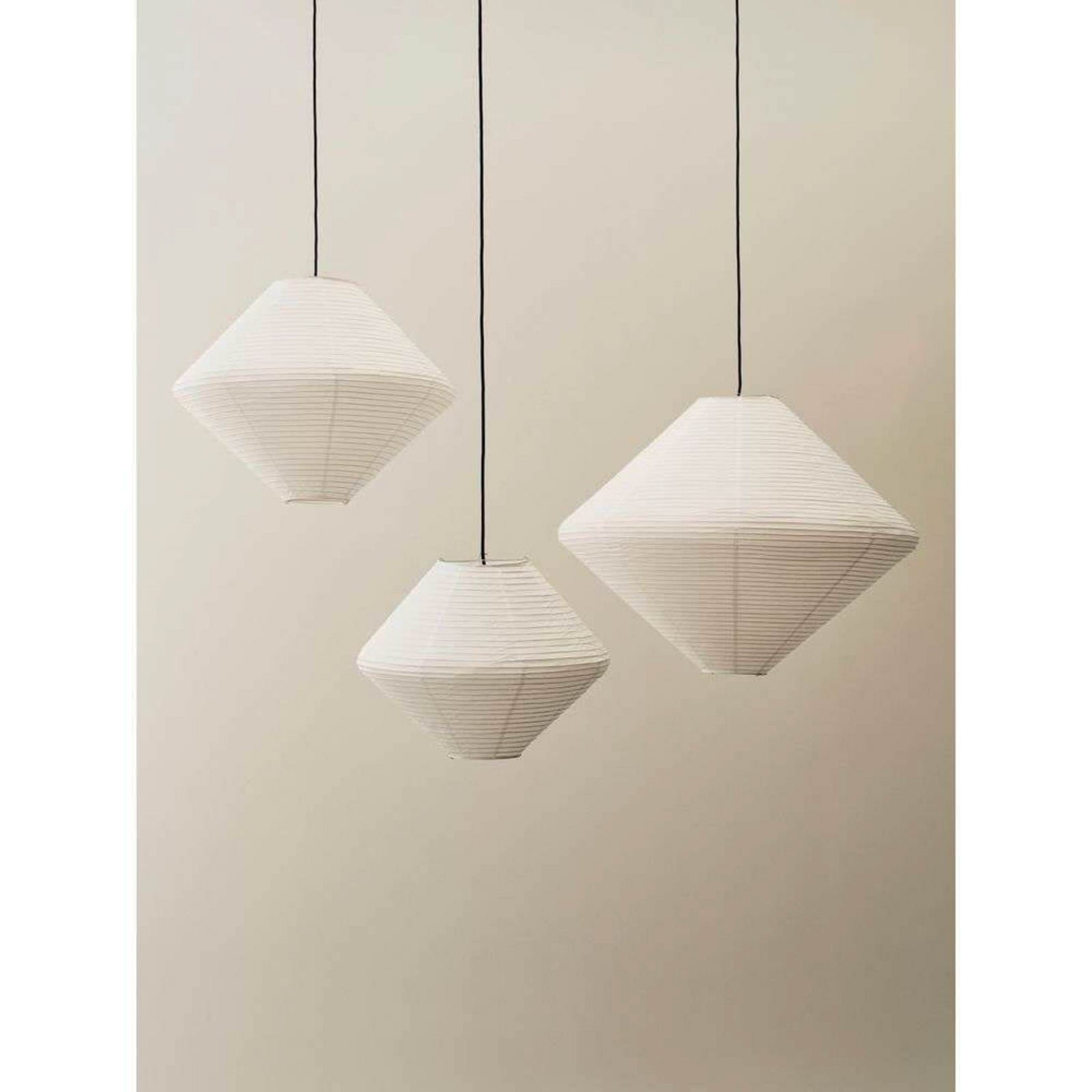 Diamond-varjostin Ø50 cm valkoinen paperi/bambu – HAY