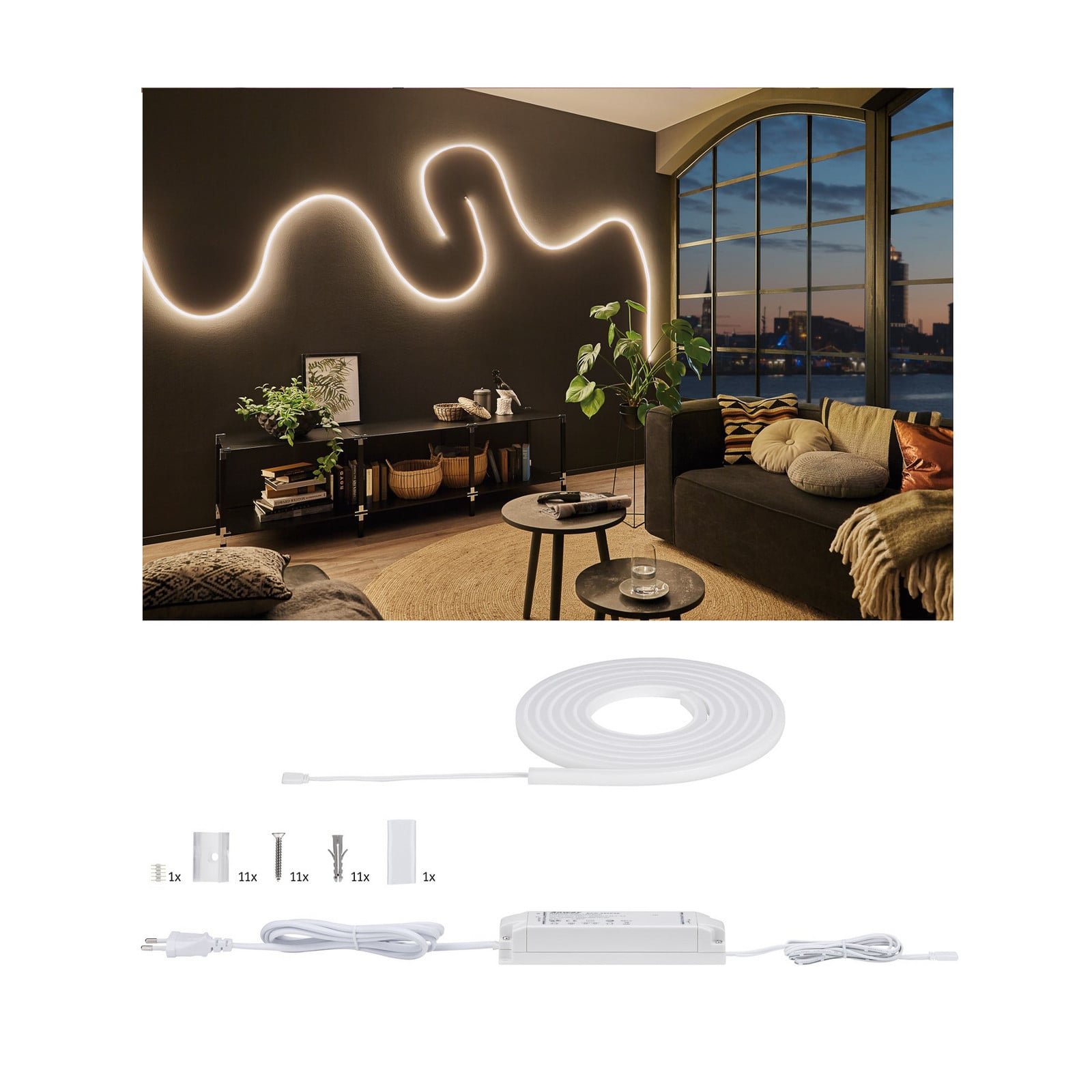 MaxLED Flow LED Strip 3m Basic Set White