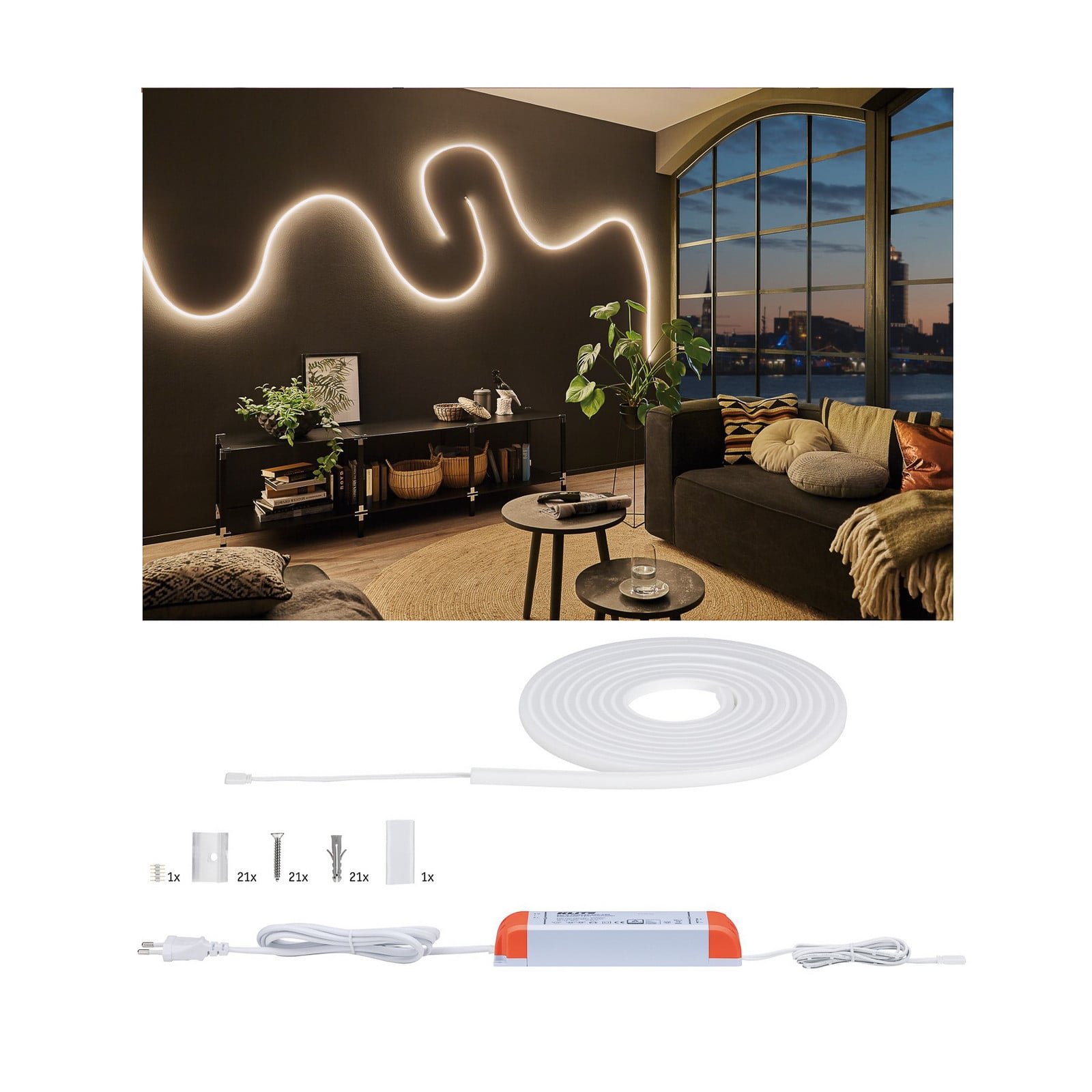 MaxLED Flow LED Strip 5m Basic Set White