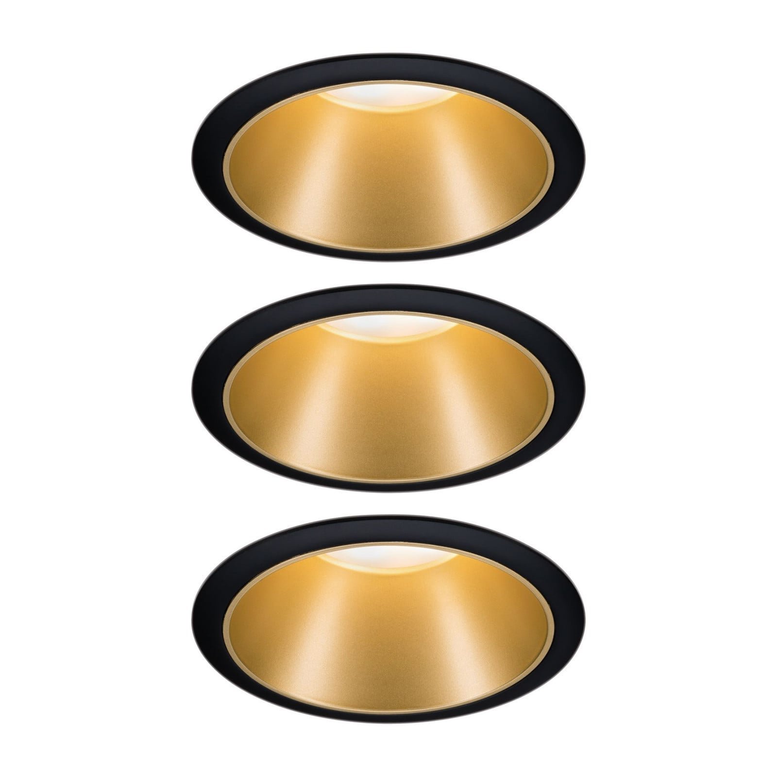 Cole LED-kohdevalaisin kulta-musta 3 kpl