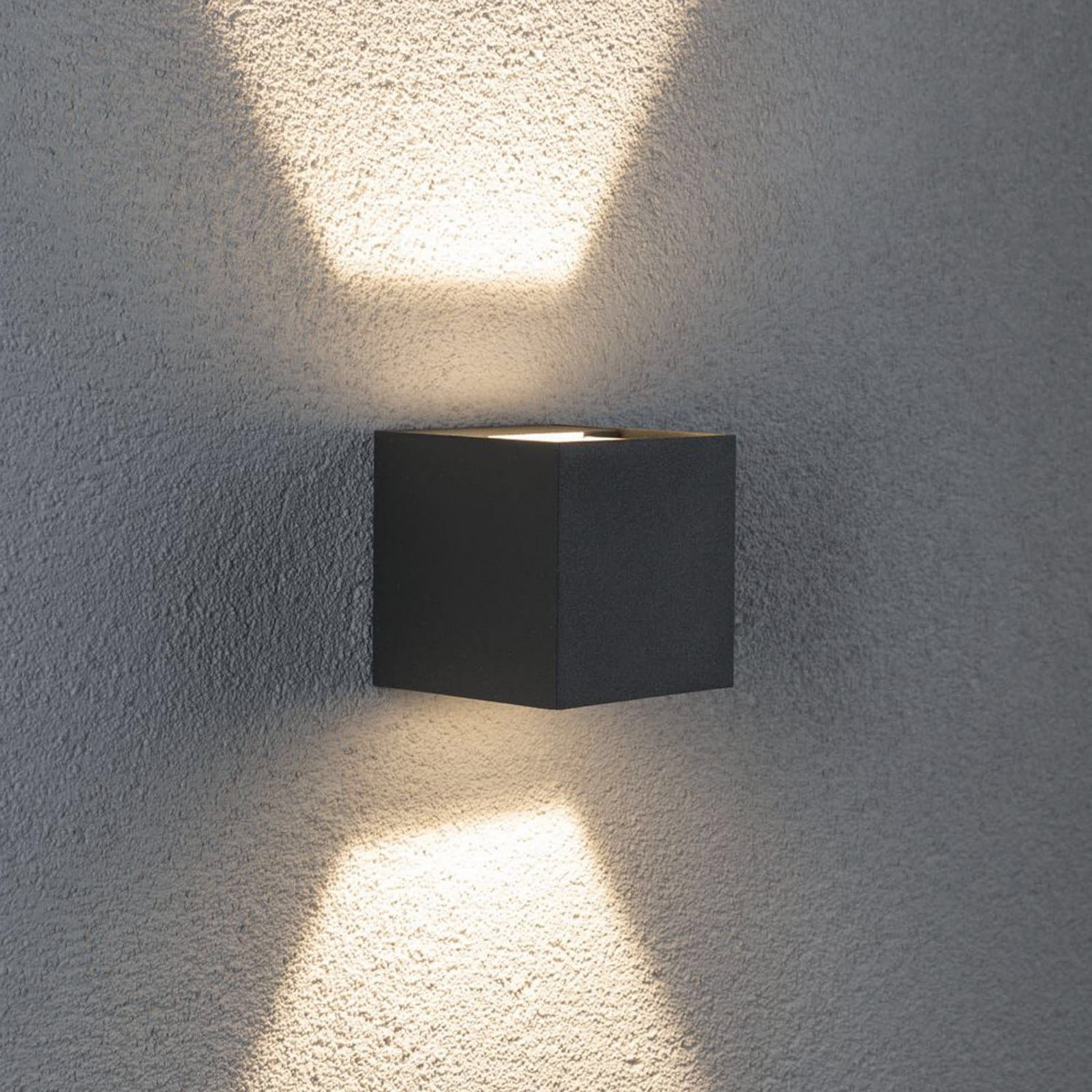 Cybo ulkoseinävalaisin 8x8 cm harmaa 2700 K