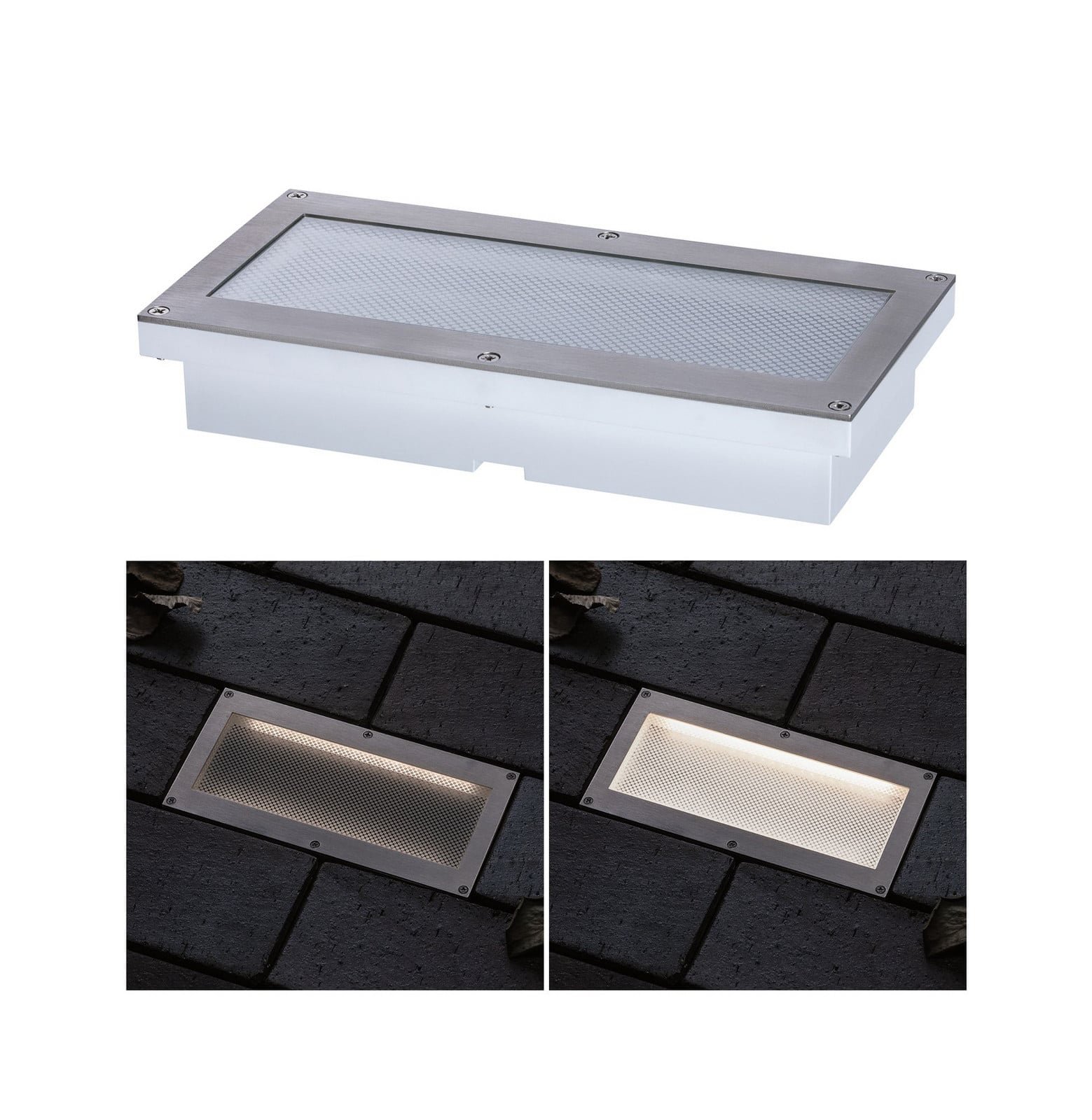 Brick upotettava LED-lattiavalaisin harmaa 10 x 20 cm