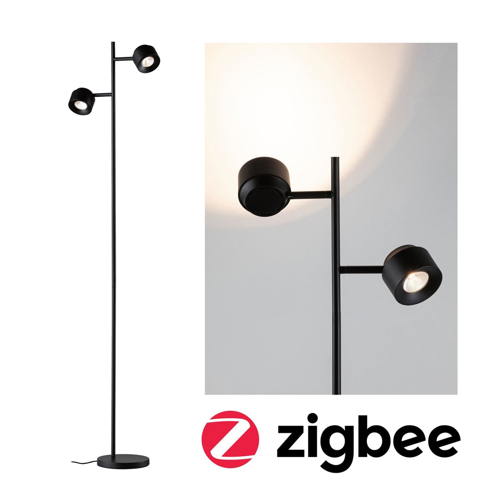Puric Pane 2 Lattiavalaisin Zigbee Dim. Musta