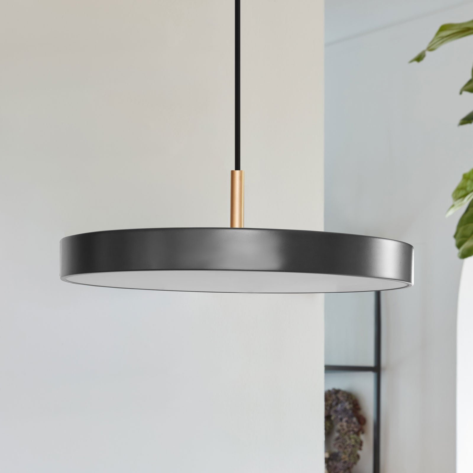 Asteria Mini LED-riippuvalaisin antrasiitti/messinki 31 cm