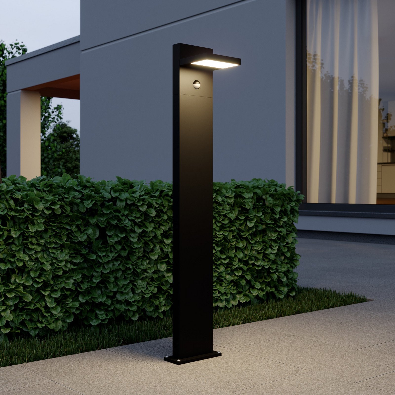 Silvan LED-puutarhavalaisin H100 anturilla grafiitti