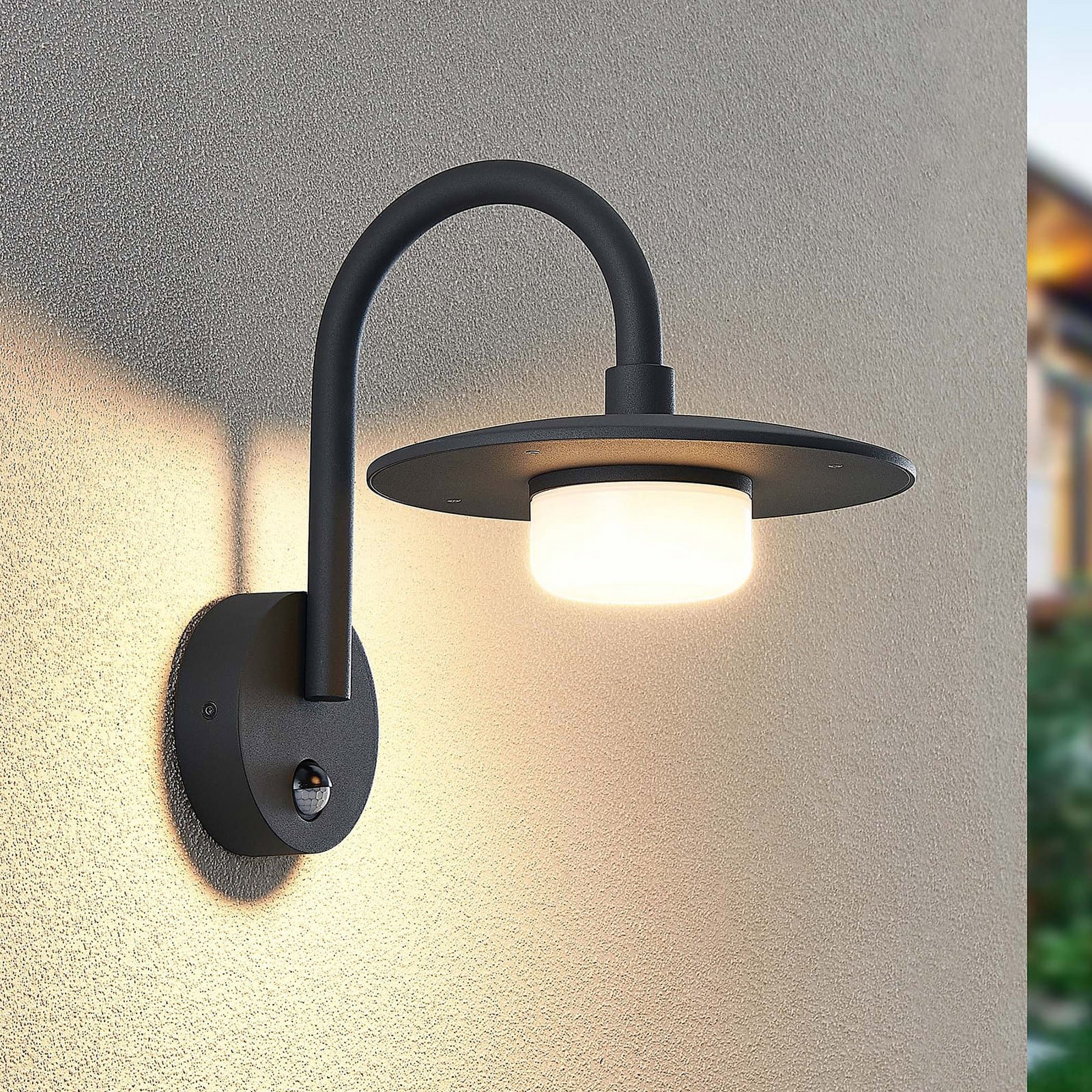 Zamalino Ulko Seinävalaisin w/Sensor Dark Grey