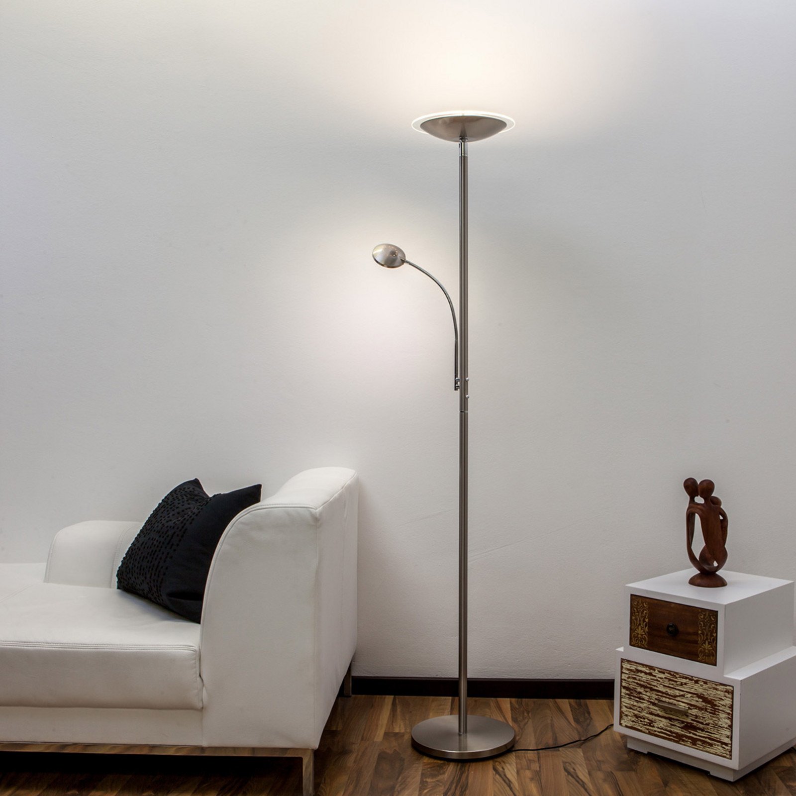 Malea LED-lattiavalaisin mattanikkeli varsi