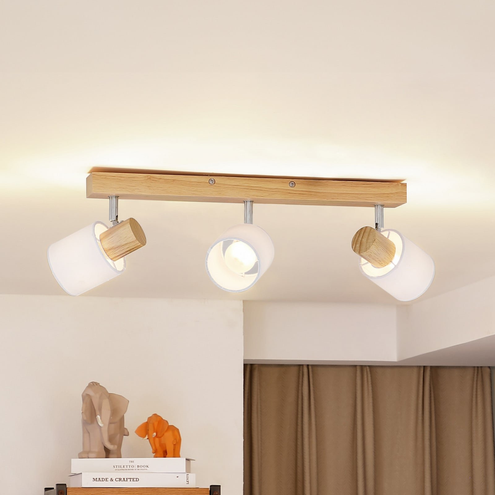 Wanessa 3 Kattovalaisin Wood/White