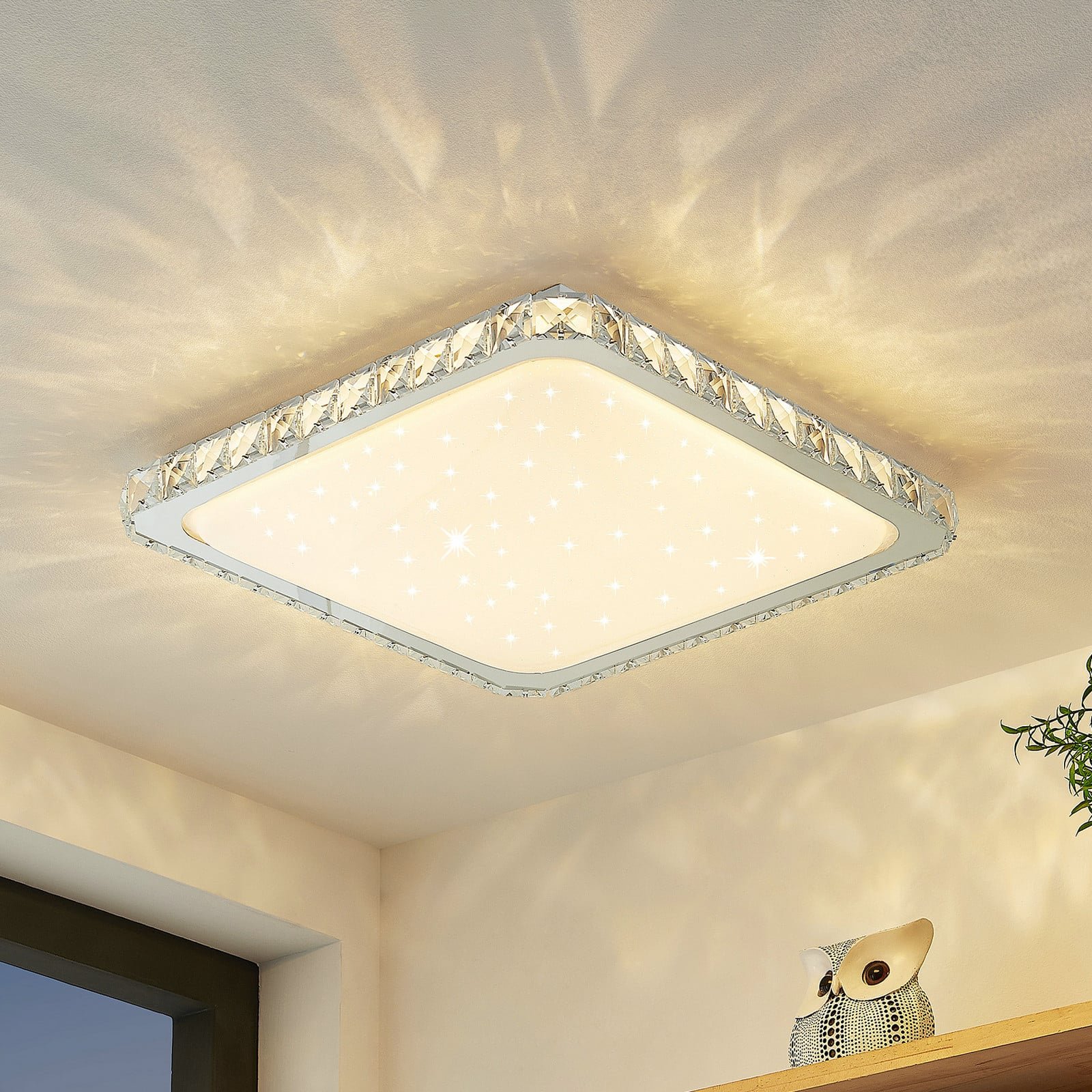 Lorand LED-kattovalaisin, valkoinen/kromi – Lindby
