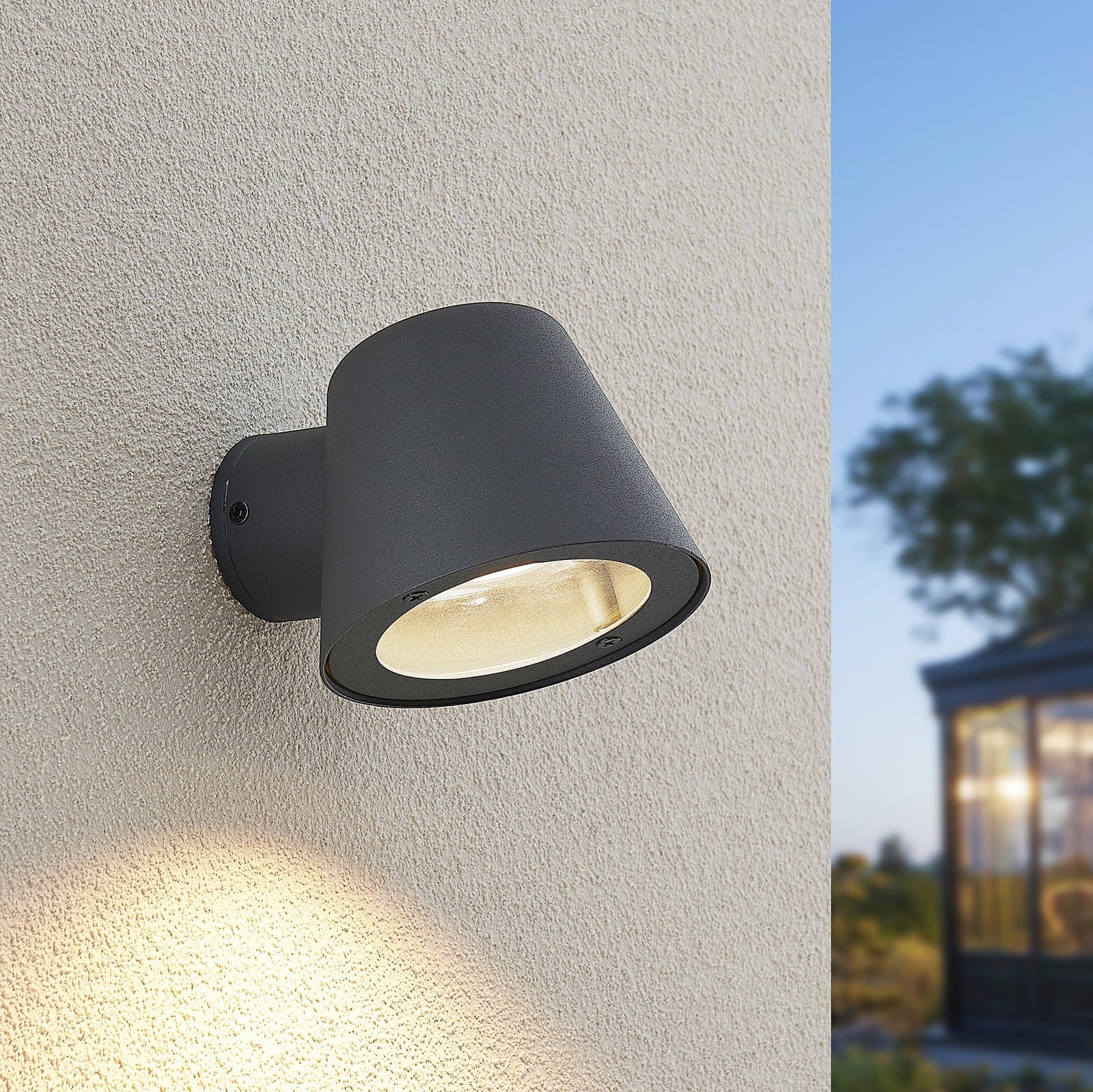 Ileyna Ulko Seinävalaisin Dark Grey