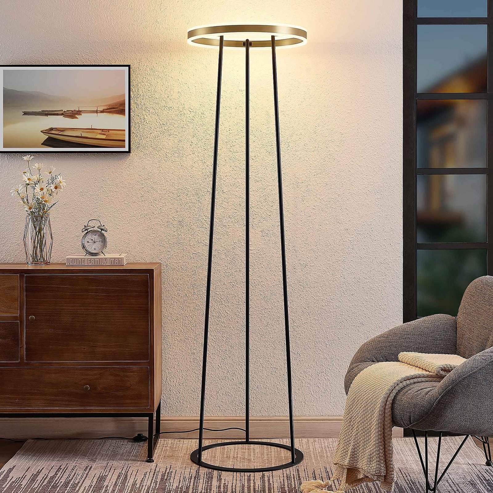 Seppe LED Lattiavalaisin Brass