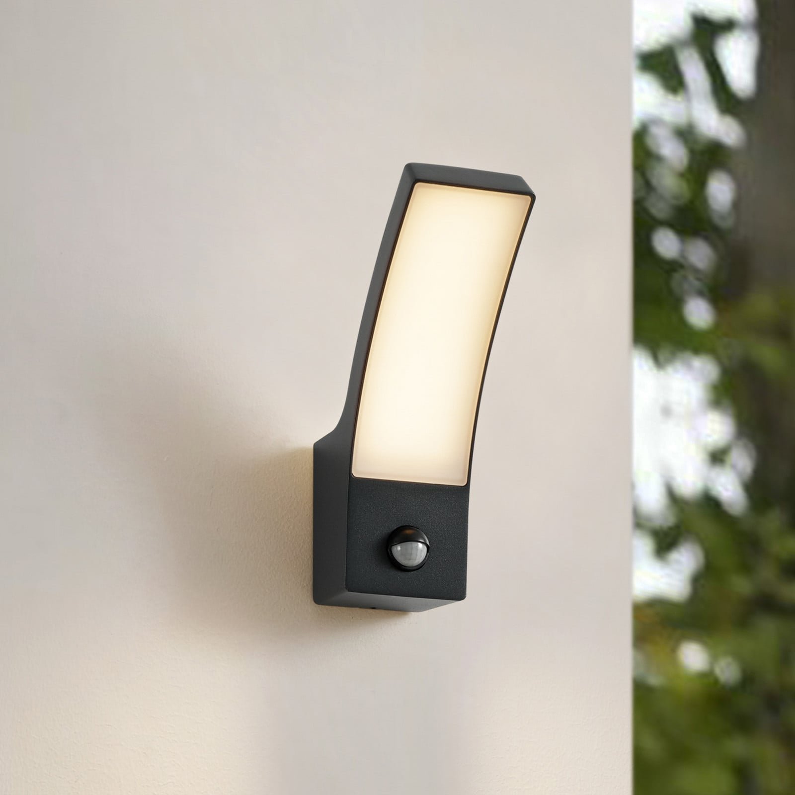 Ilvita LED Ulko Seinävalaisin w/Sensor Anthracite